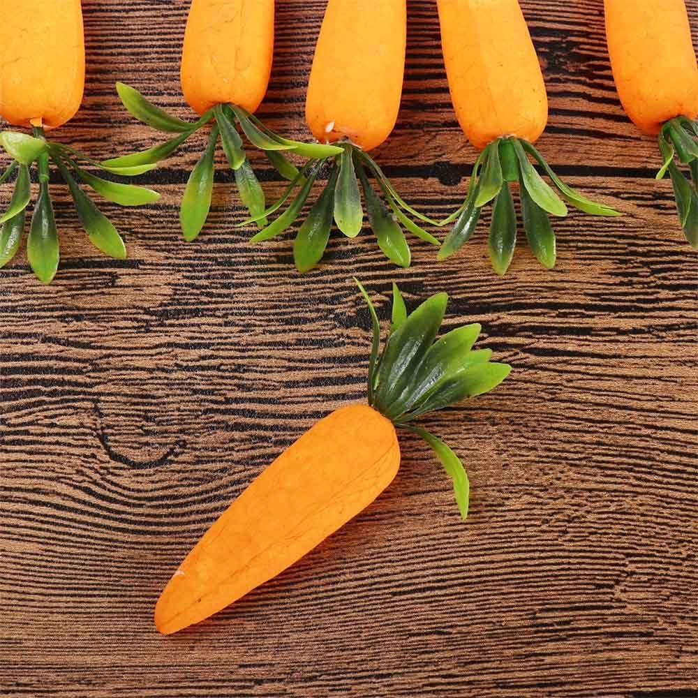 Kopida 12Pcs Set Artificial Carrots for Easter Decor
