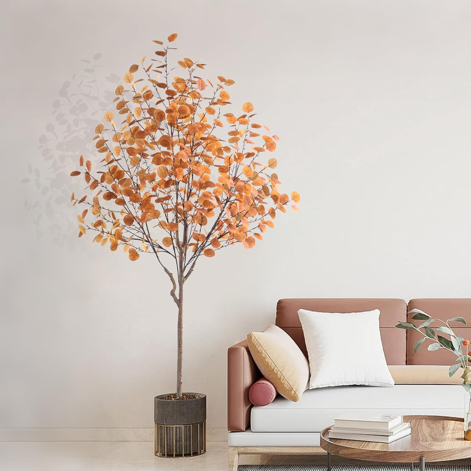 6FT Artificial Eucalyptus Tree for Fall Decor