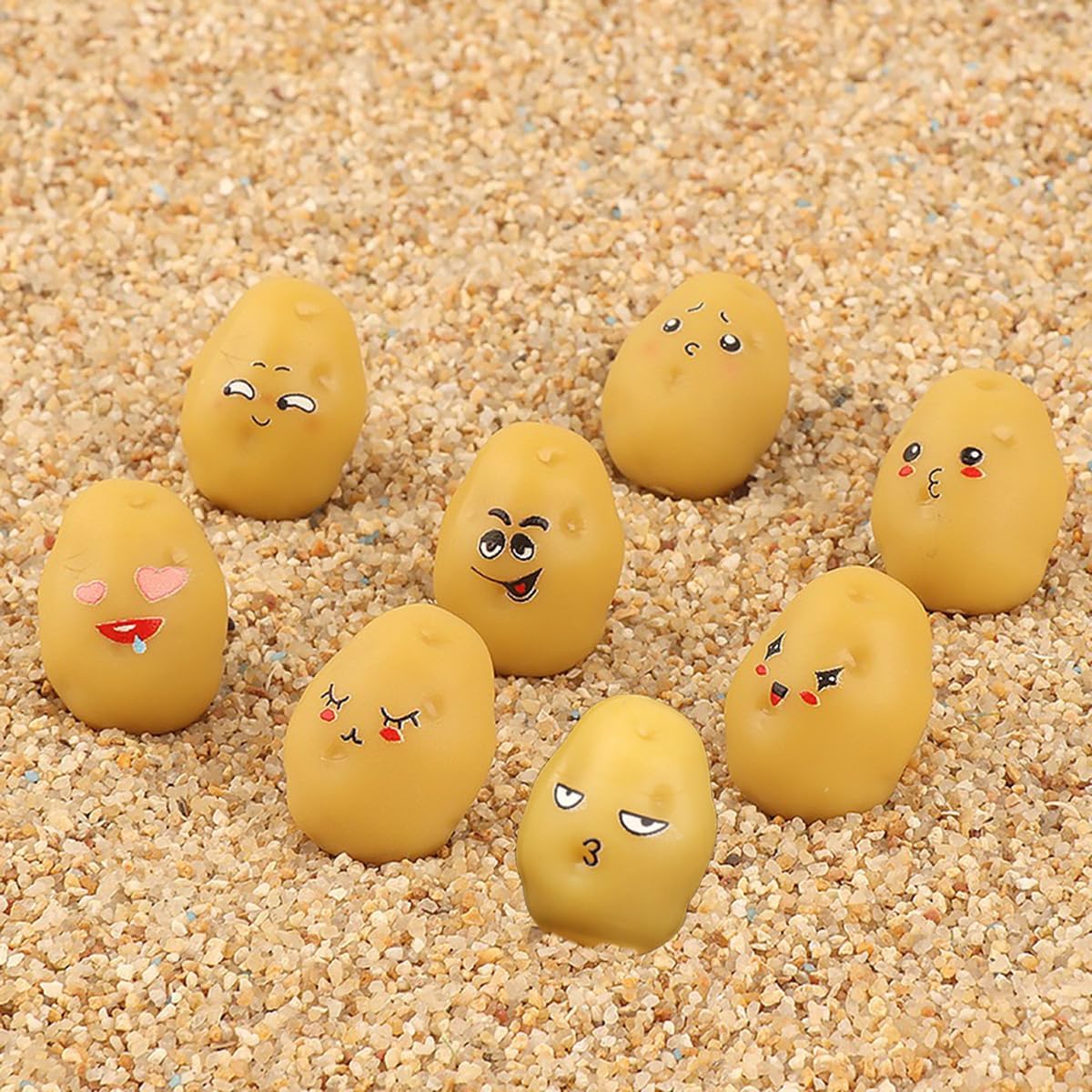 32pcs Mini Resin Potatoes Decor Lifelike Artificial Vegetables