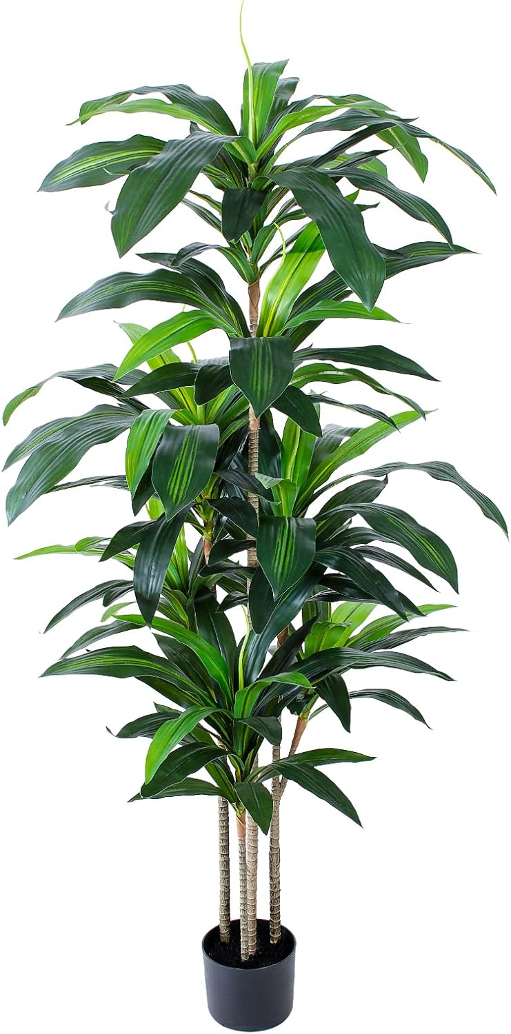 YEPDIN 5 FT Artificial Dracaena Tree with Pot