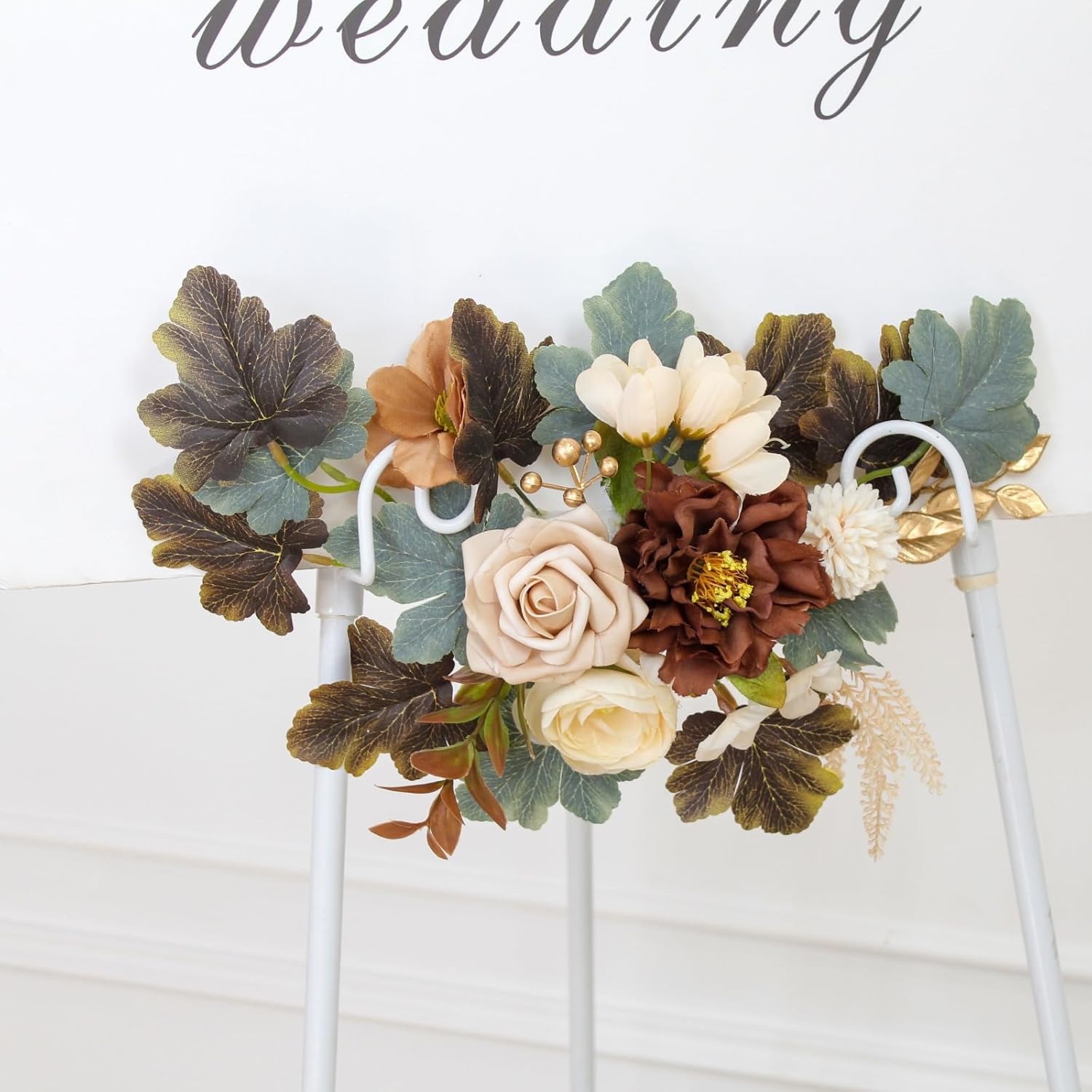Faux Flowers Wedding Arch Set of 2 for Decorations