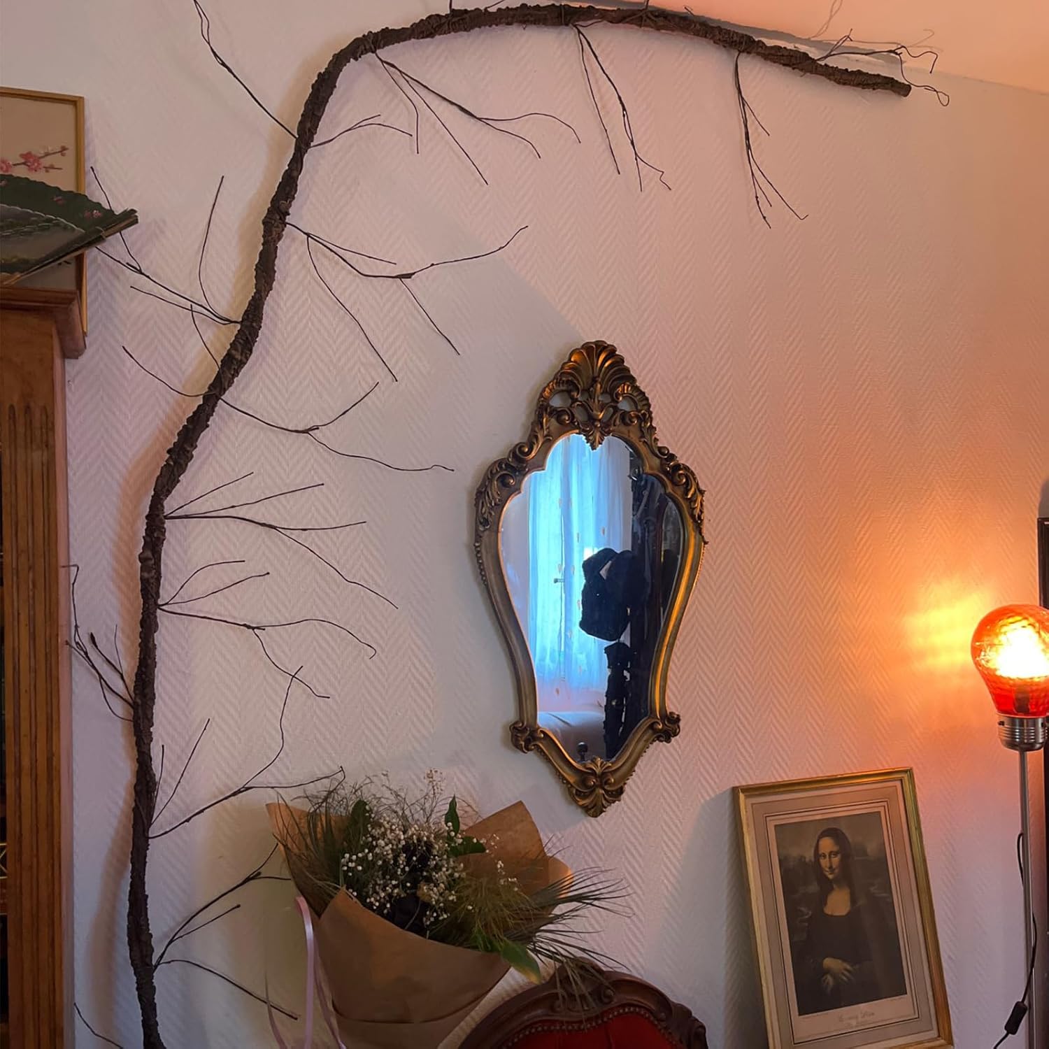 118 Inch Flexible Artificial Tree Vines Wall Hanging Wreath