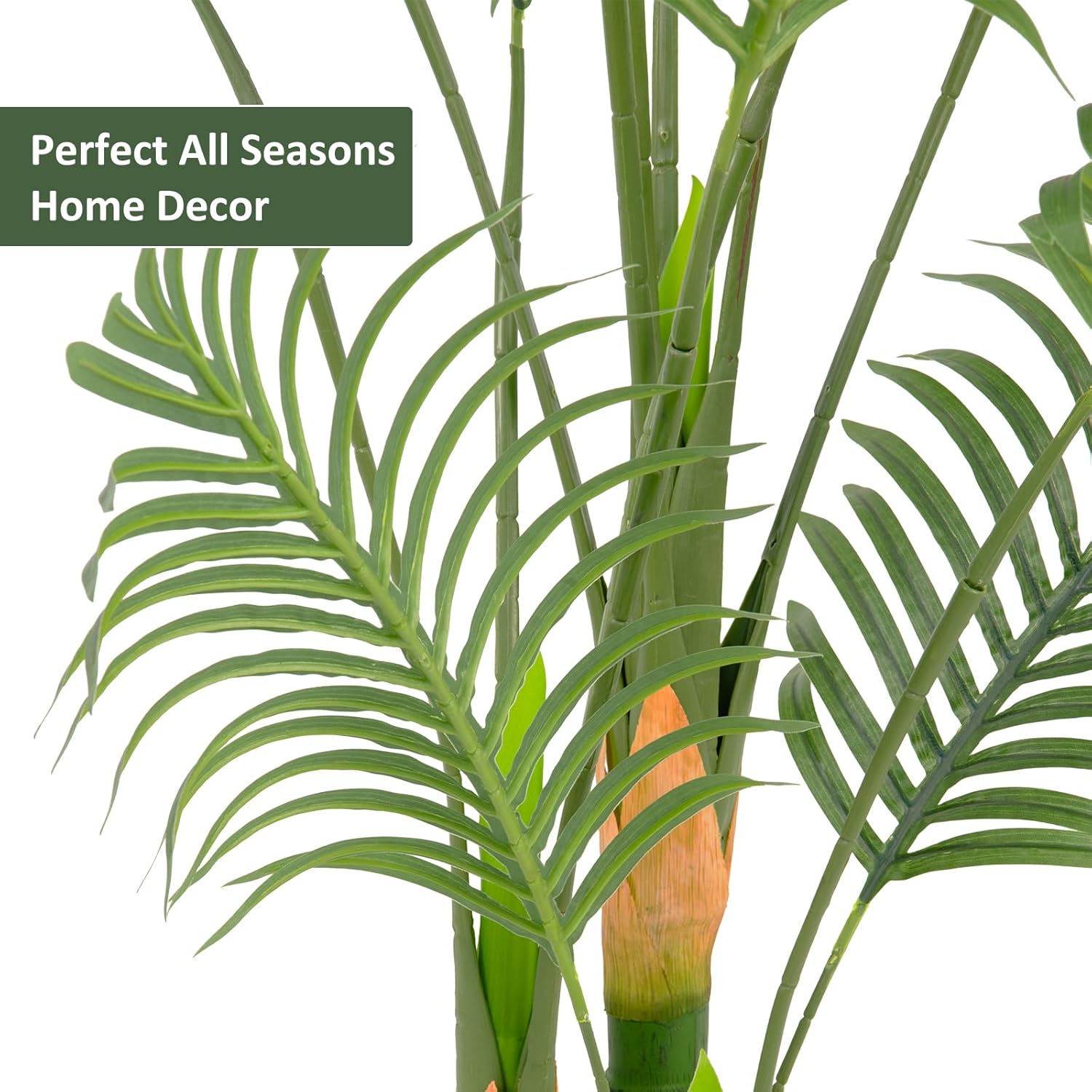 Lush Artificial Palm Tree 7FT with White Planter and Free Moss