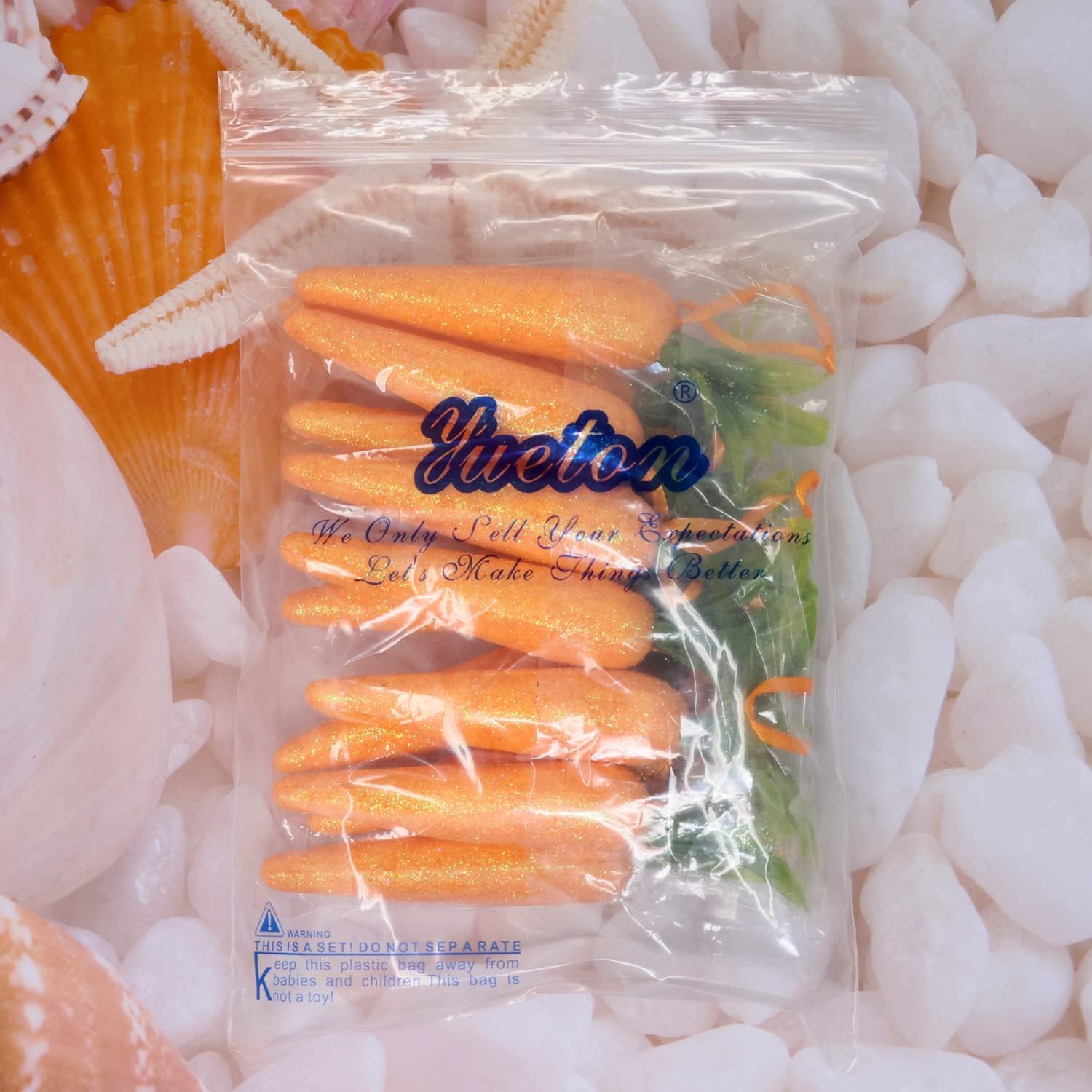 Yueton 12PCS Foam Carrot Hanging Ornaments