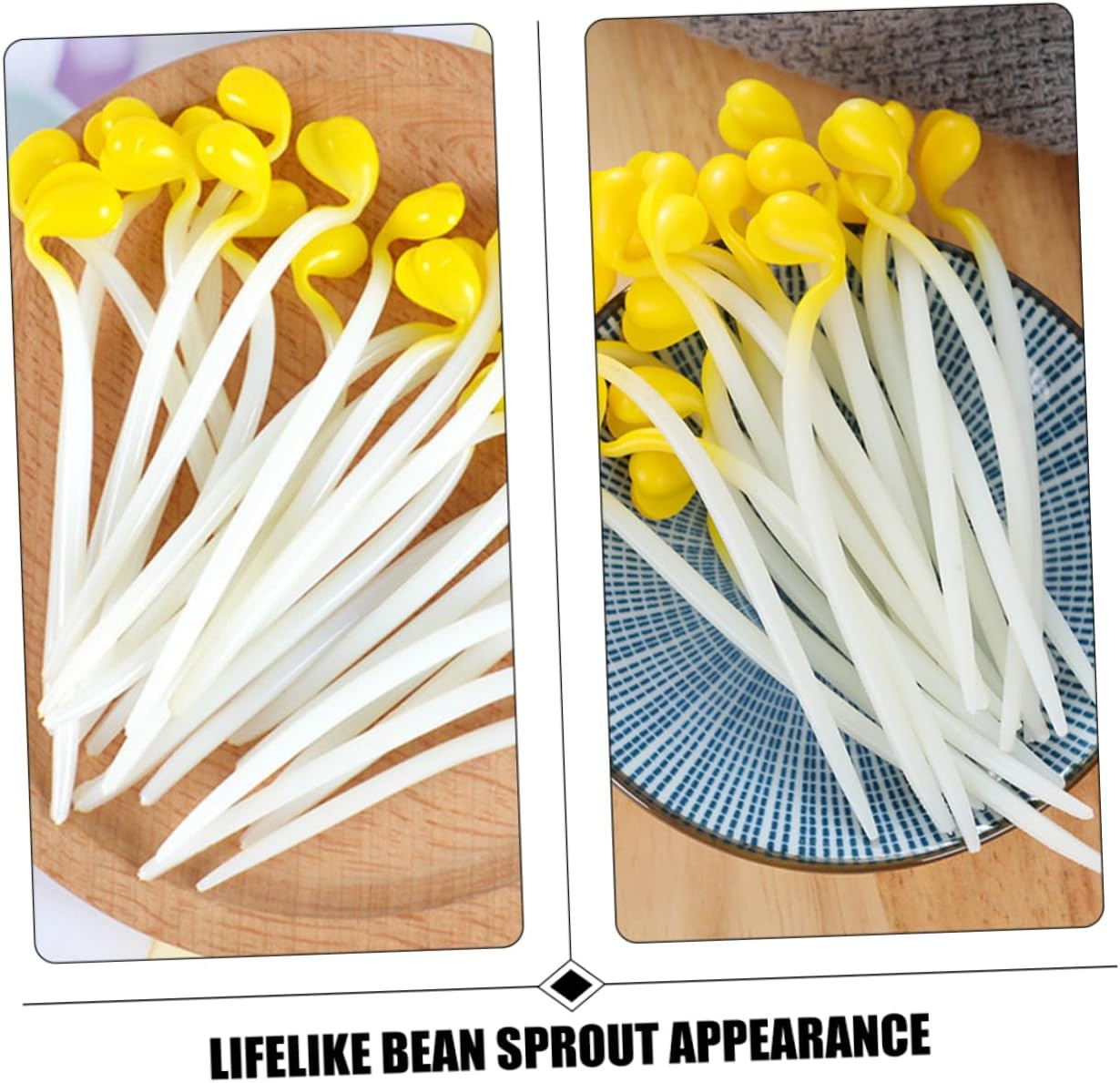 Garneck 12pcs Lifelike Artificial Bean Sprout Models for Preschool Education and Photography