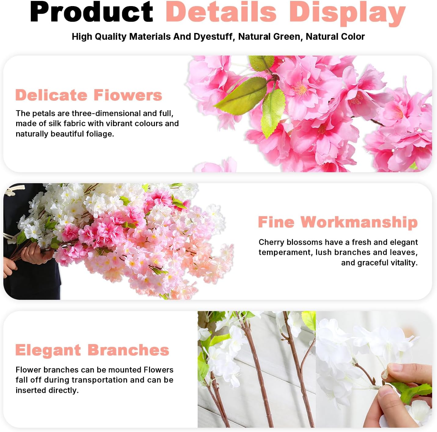 Artificial Cherry Blossom Tree for Indoor Ceiling Decor