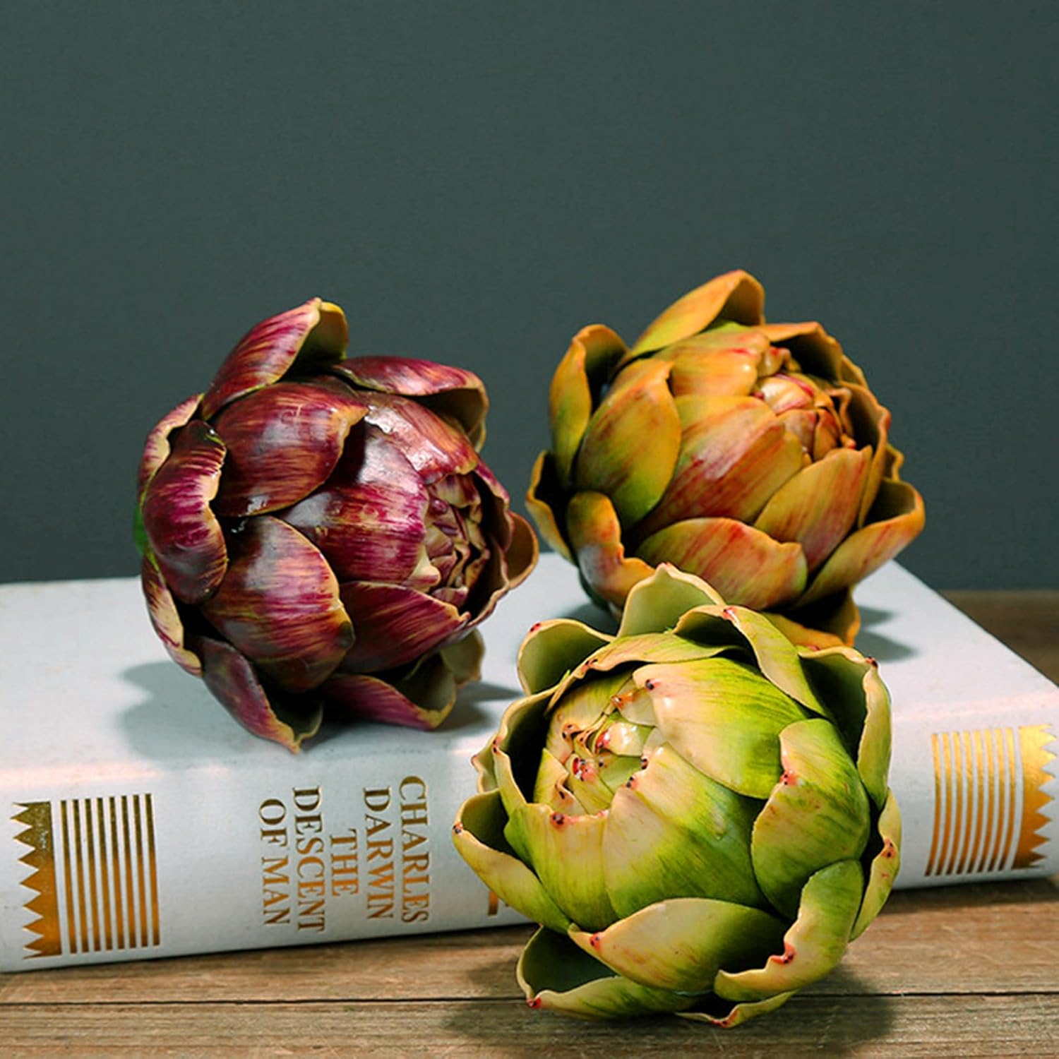 Fake Artificial Artichoke - 3 Yellow Small Decor