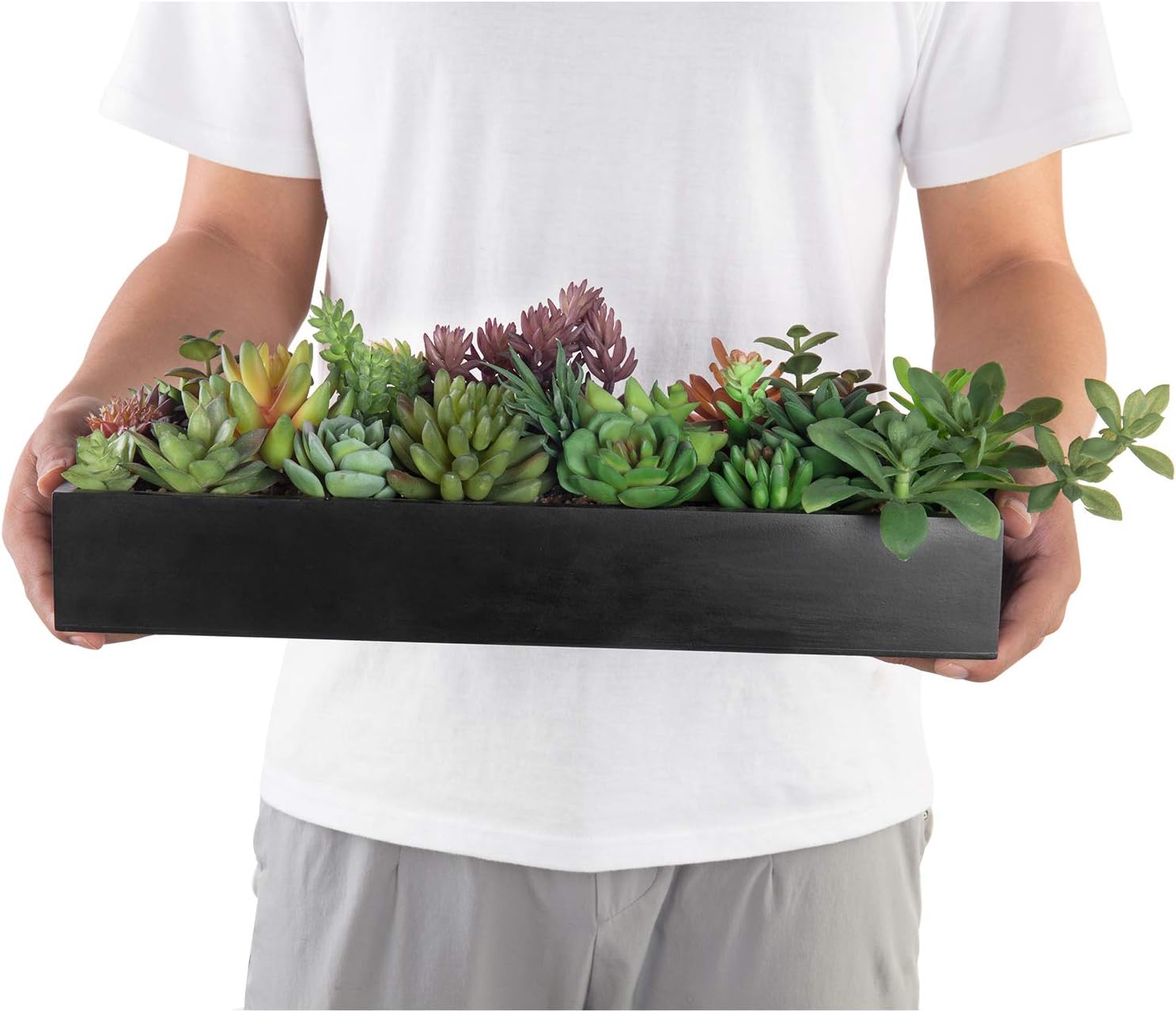 MyGift Artificial Succulent Centerpiece 1575 Inch