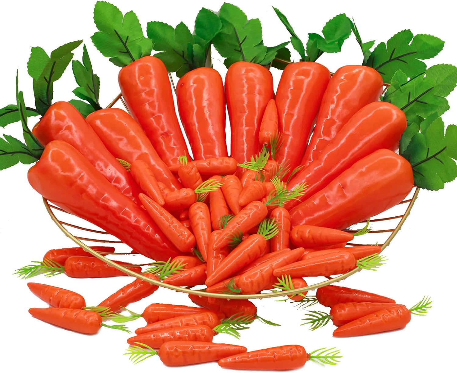 40pcs Fake Carrots Plastic Easter Decorations