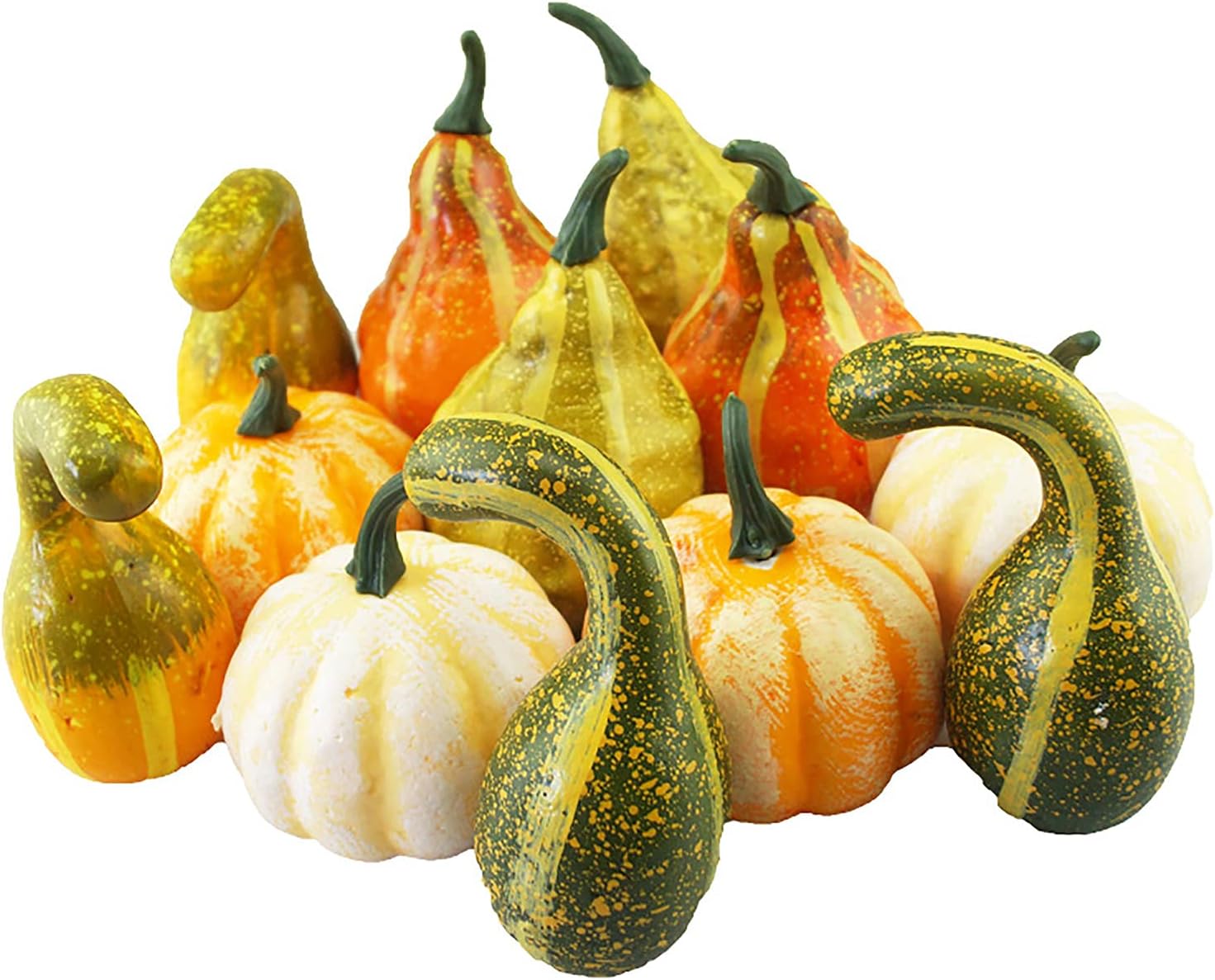 Firlar Artificial Pumpkins Gourds Set of 12 Fall Decor