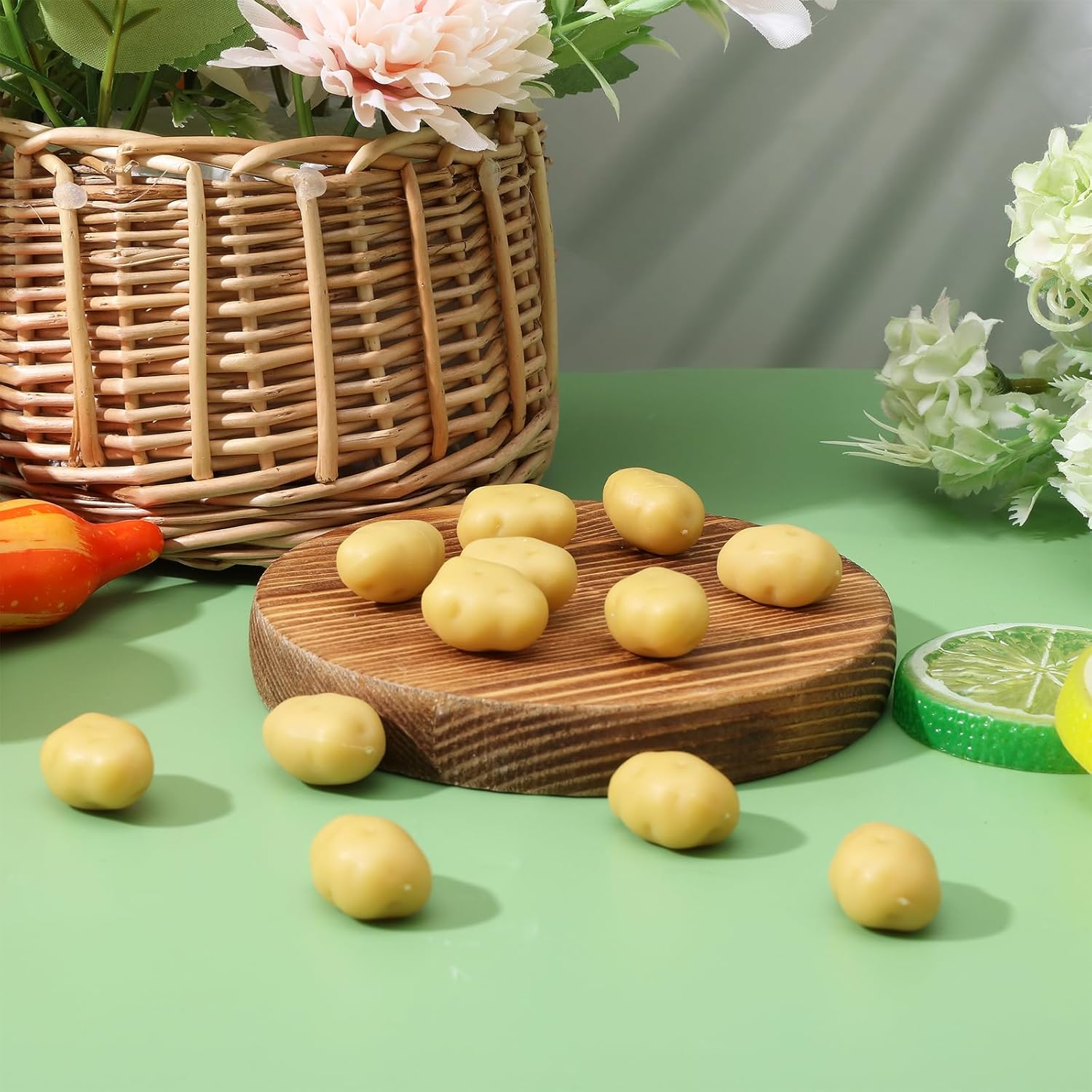 CHGCRAFT 40 Pcs Mini Artificial Potatoes Farmhouse Decor