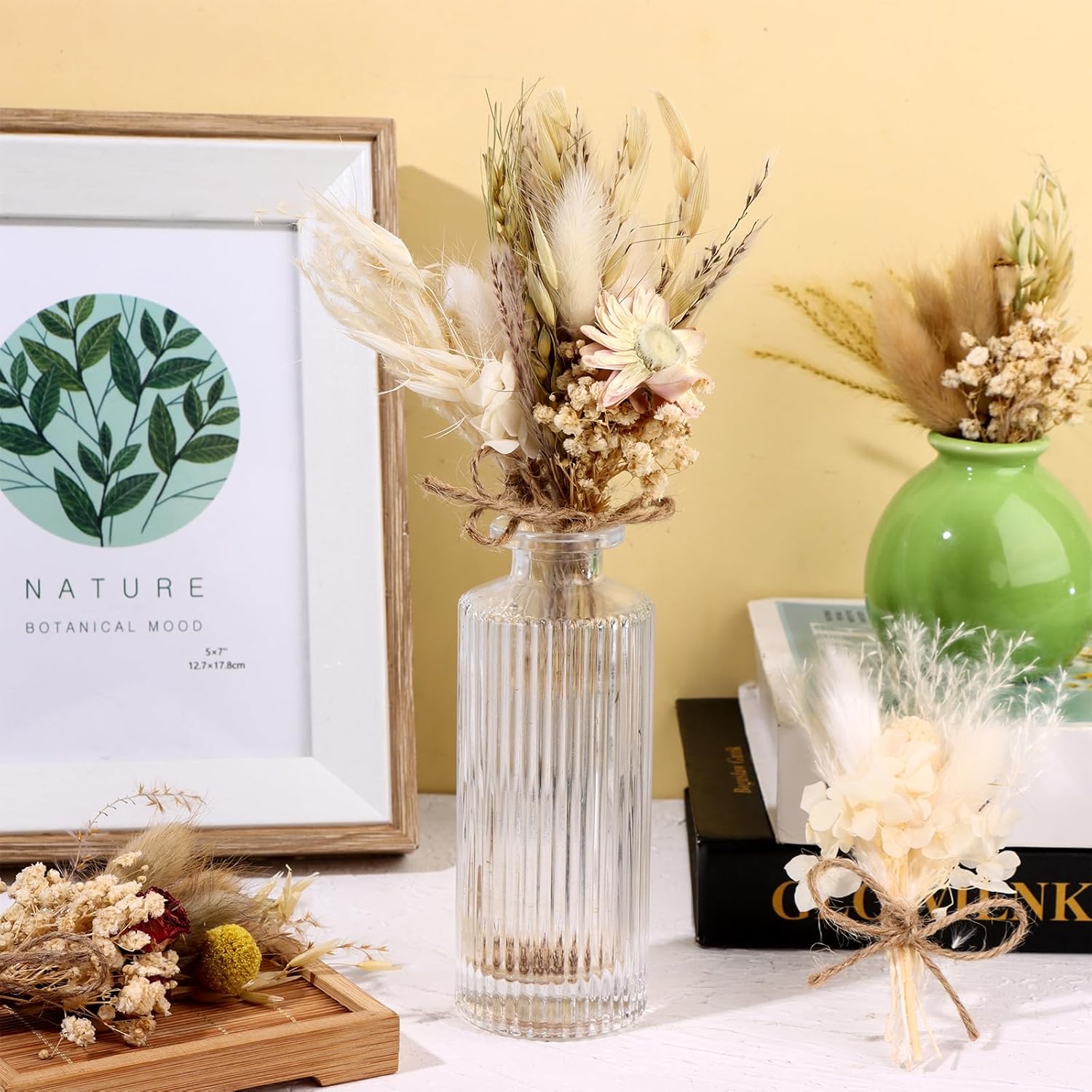 16Pcs Boho Dried Flower Bouquet Mini Decor Set
