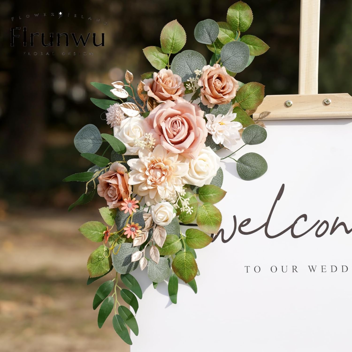 Flrunwu Artificial Flowers Pack of 2 Wedding Centerpieces Decorations