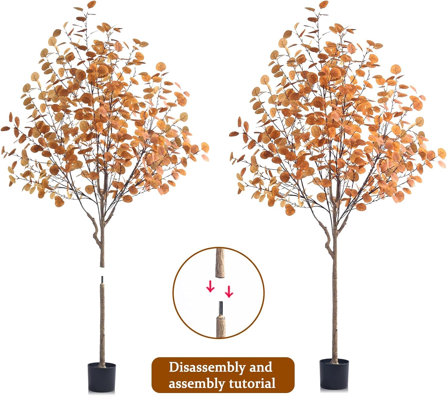 6FT Artificial Eucalyptus Tree for Fall Decor