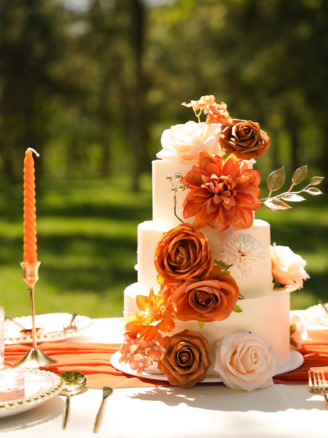RICHMYC Artificial Flowers Wedding Centerpieces Decor Set