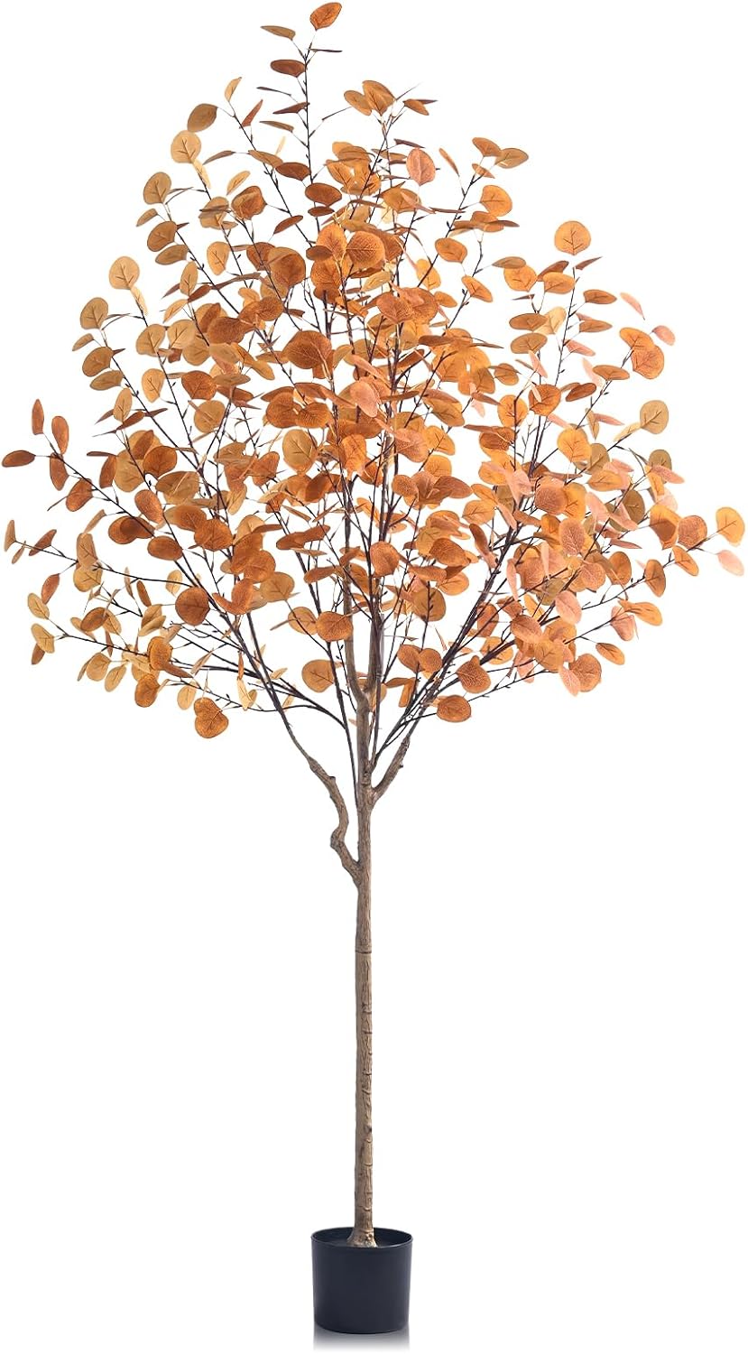 6FT Artificial Eucalyptus Tree for Fall Decor