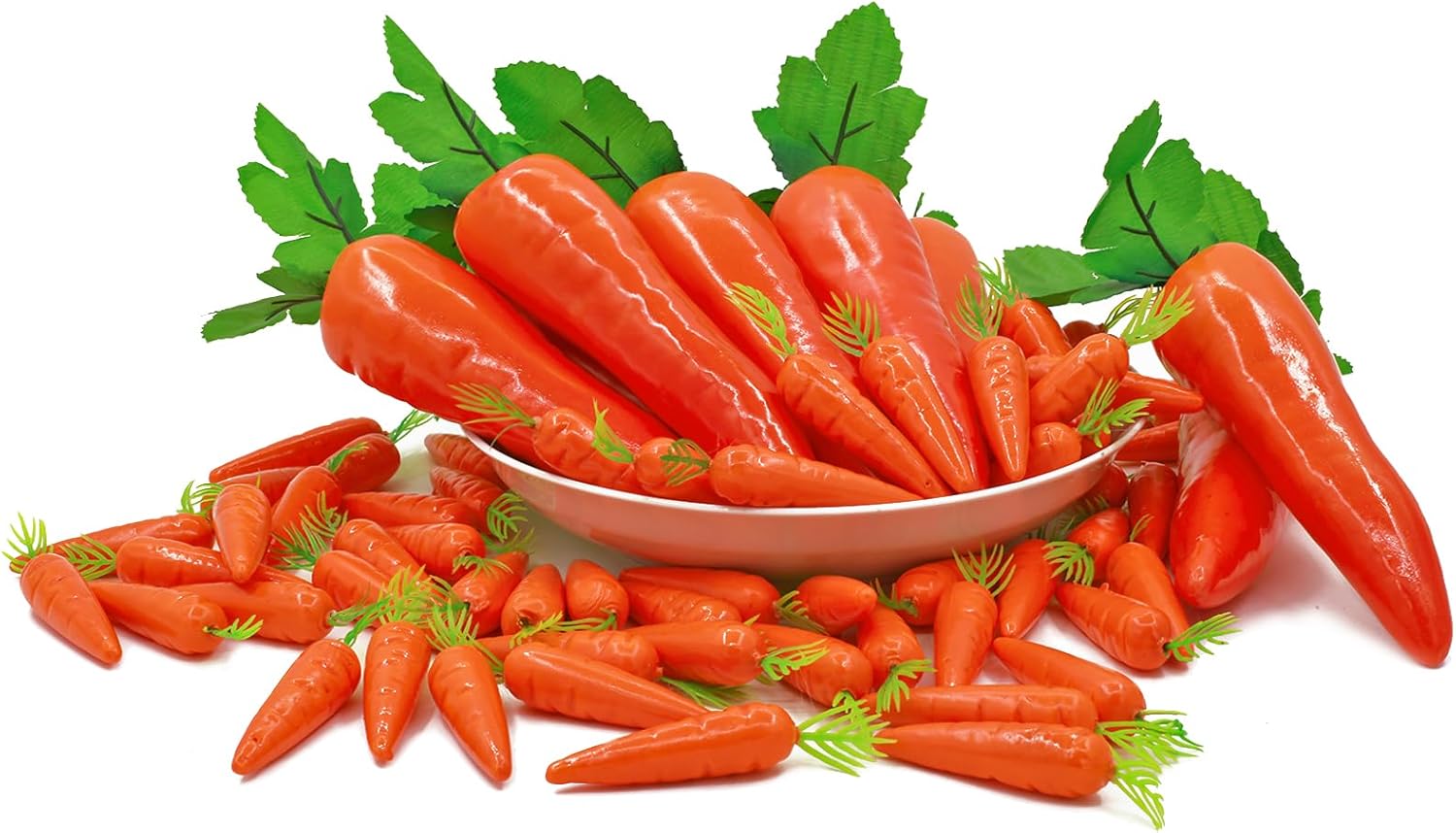 40pcs Fake Carrots Plastic Easter Decorations