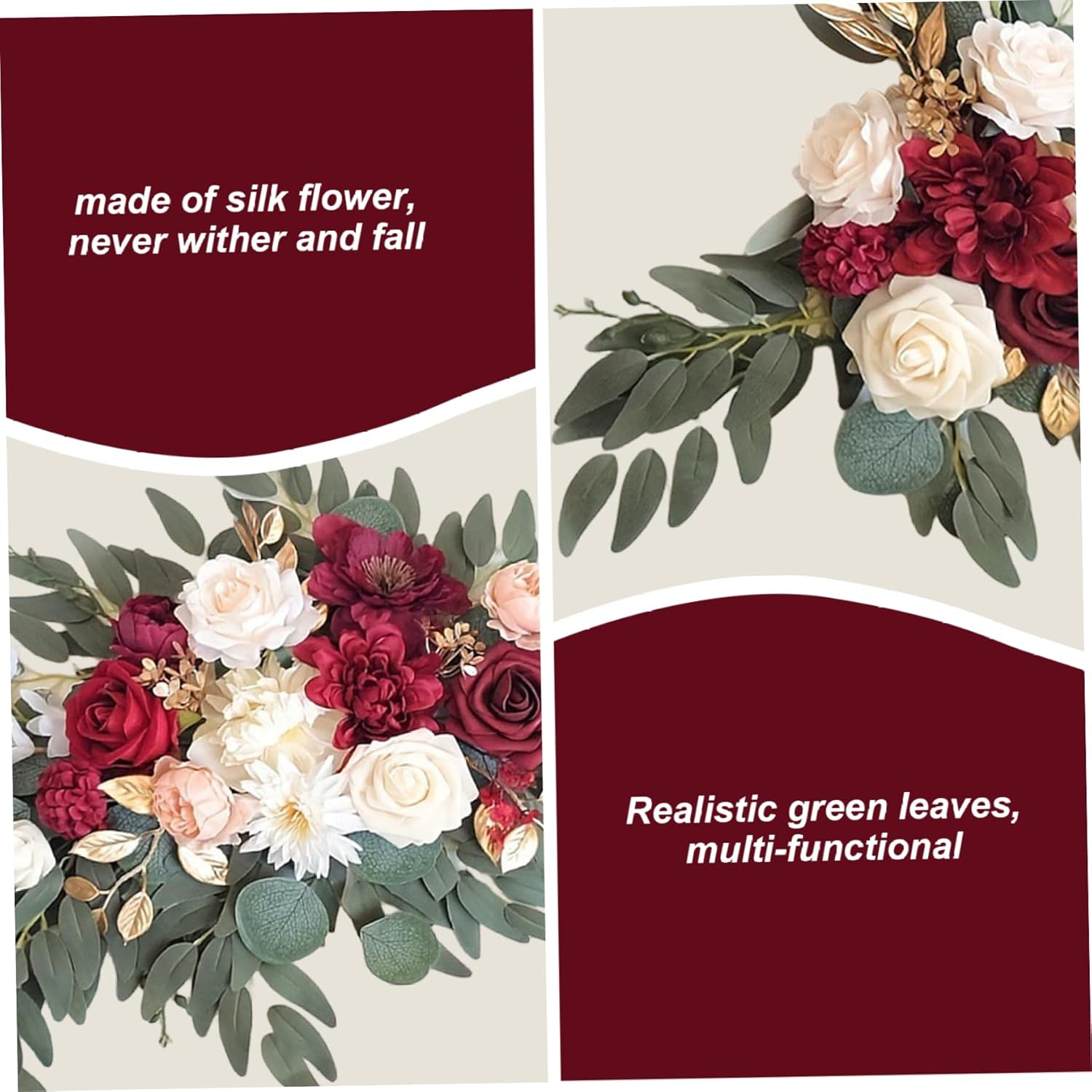 Faux Arch Flower Swag 2Pcs Wedding Decor