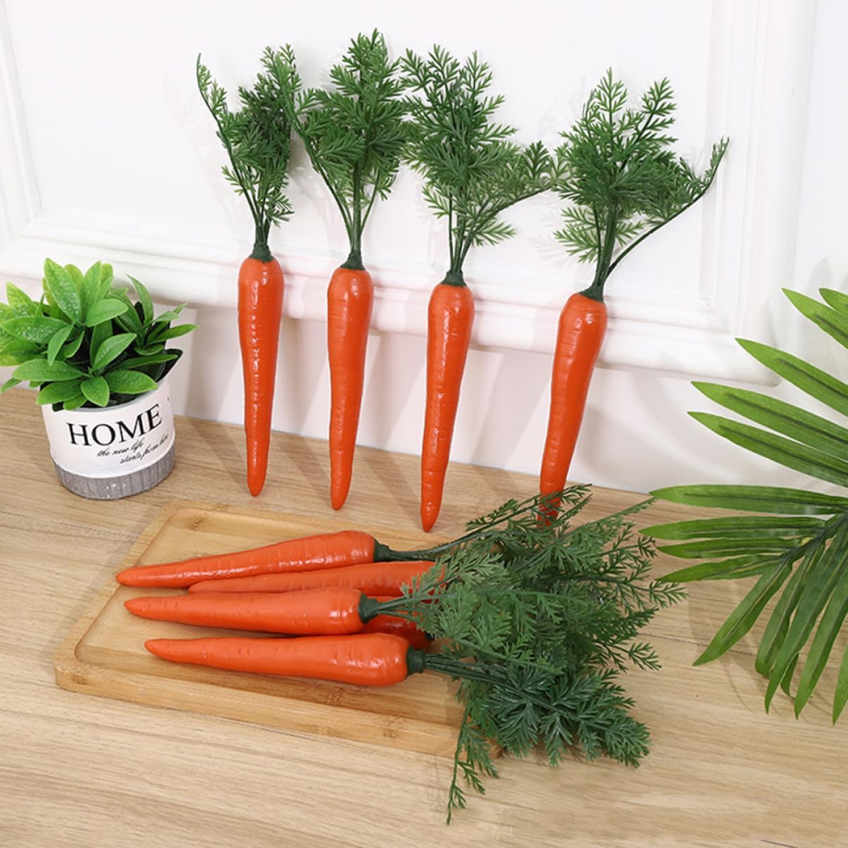 Ciieeo Realistic Artificial Carrots 2pcs Orange 33x115cm