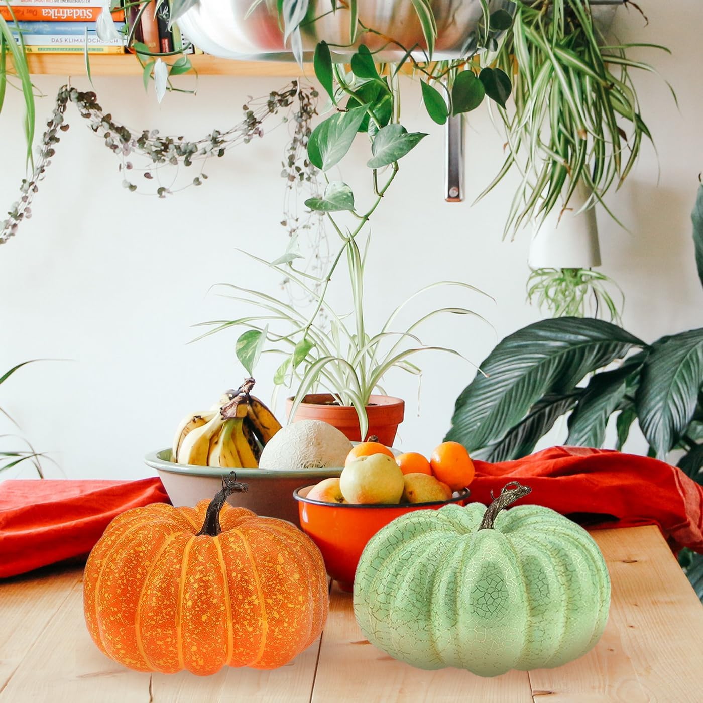 77 Inch Artificial Halloween Yellow Pumpkin for Decor
