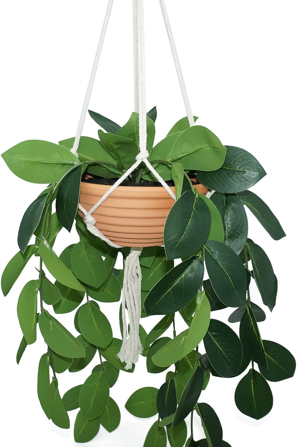 Hisow Artificial Hanging Plants with Clay Pot and Hook
