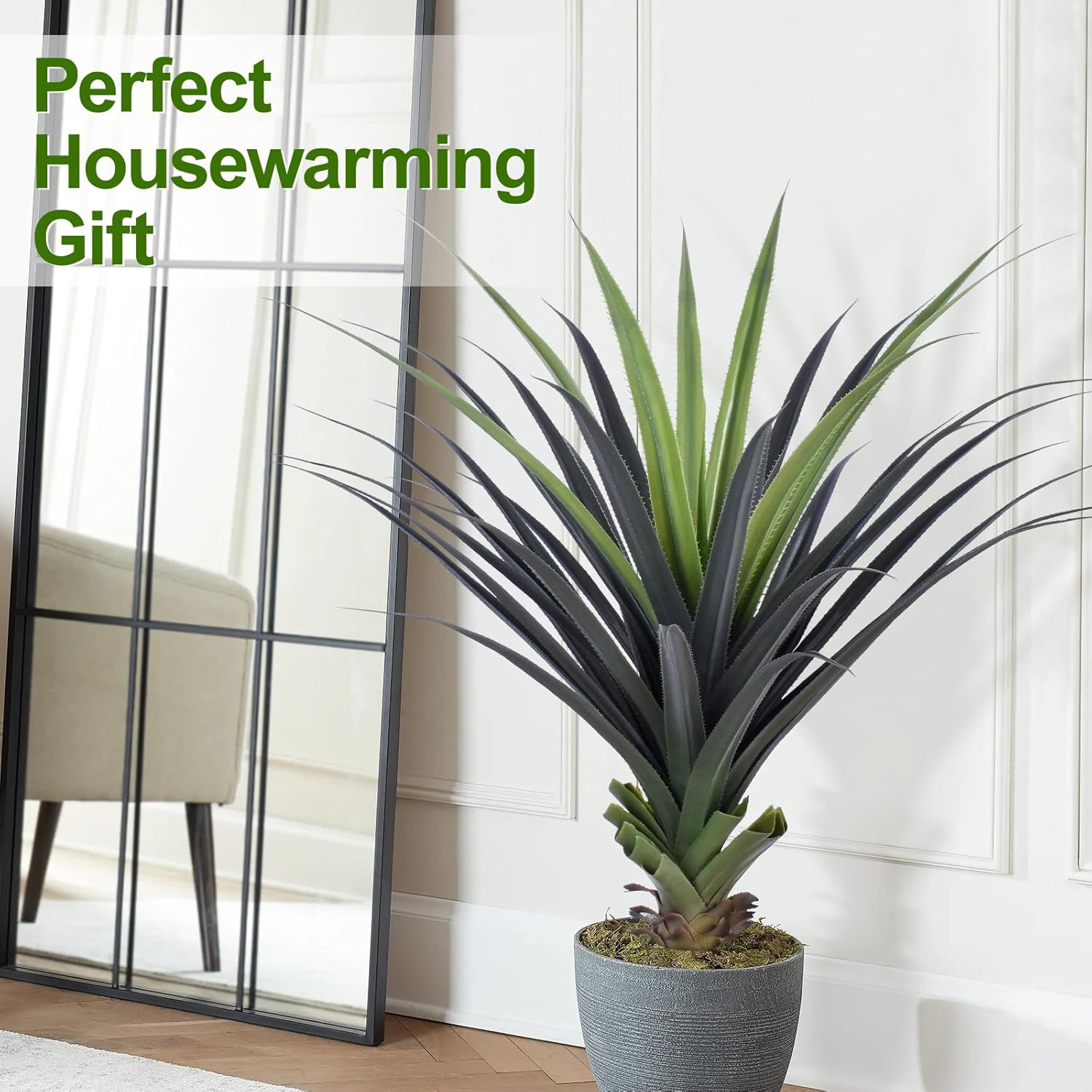 4ft Artificial Spiked Agave Plant Set of 2