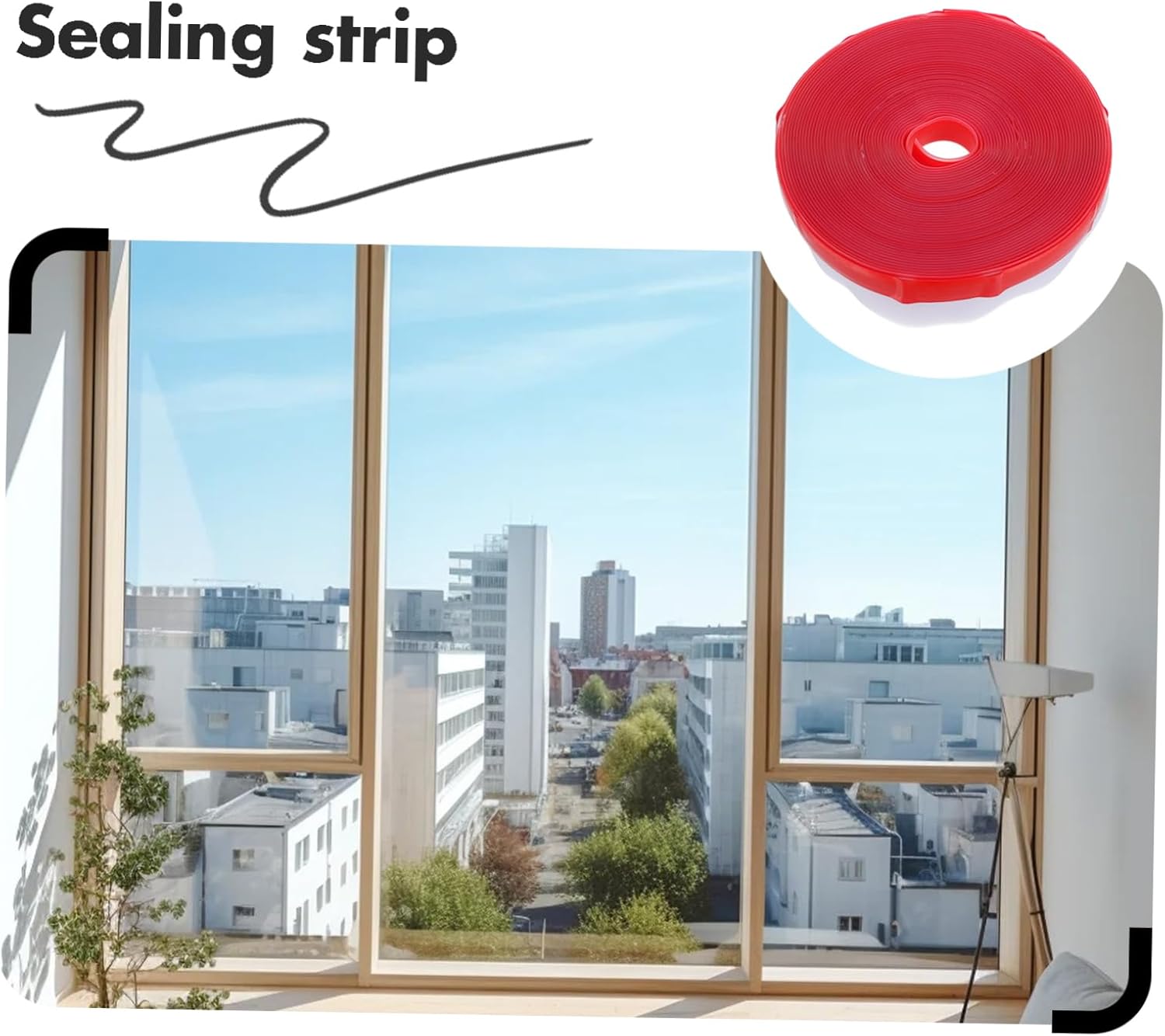 Homoyoyo Door Sealing Strip Soundproof Draft Stopper Wide Thick Self Adhesive