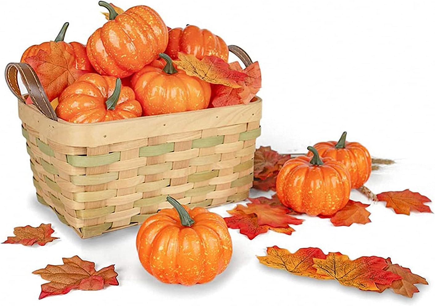 Ulalaza 12PCS Artificial Pumpkins for Fall Decor