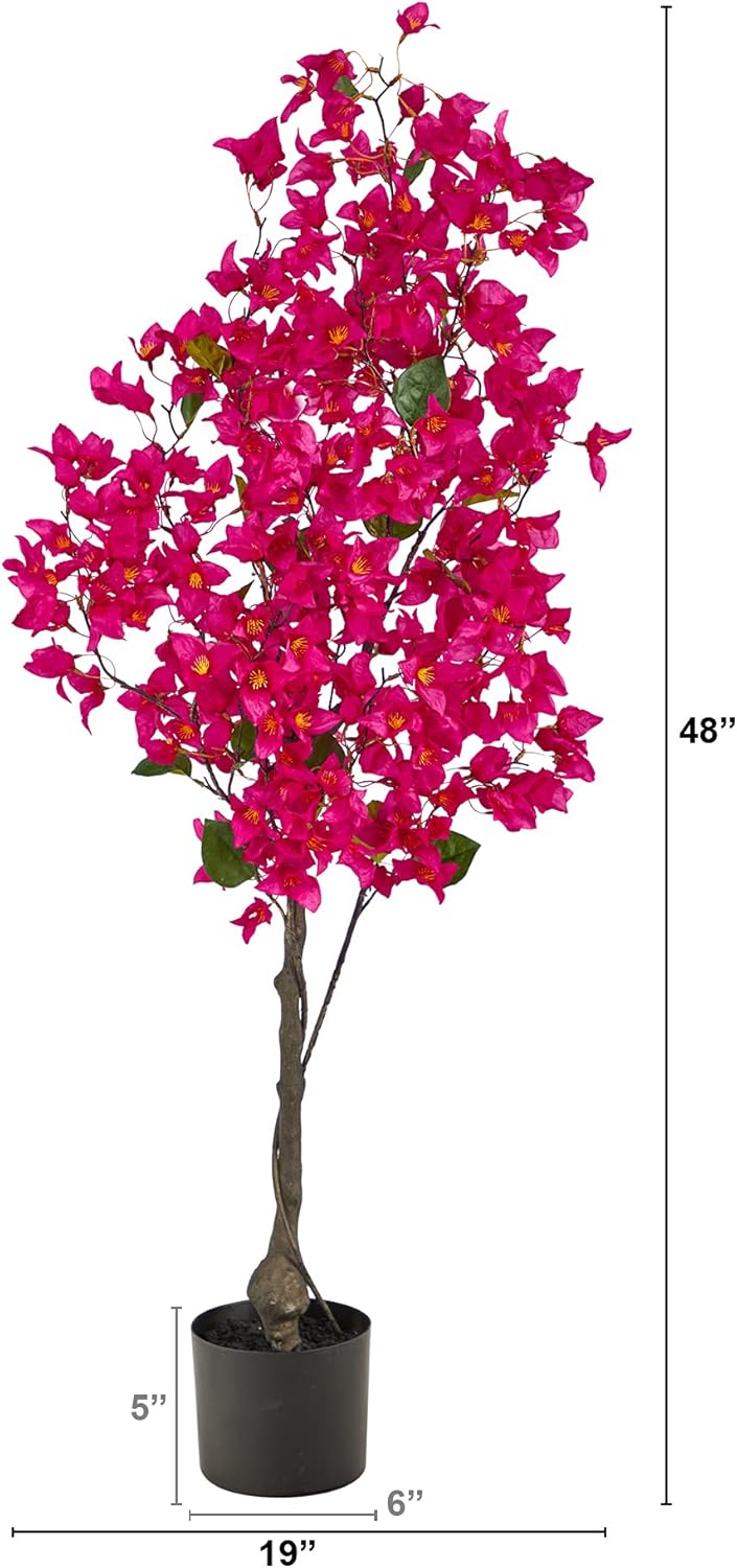 Nearly Natural 4ft Bougainvillea Artificial Tree Pink