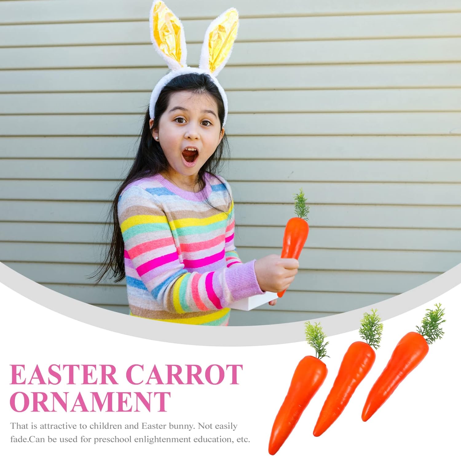 Jojofuny 3pcs Lifelike Artificial Easter Carrots