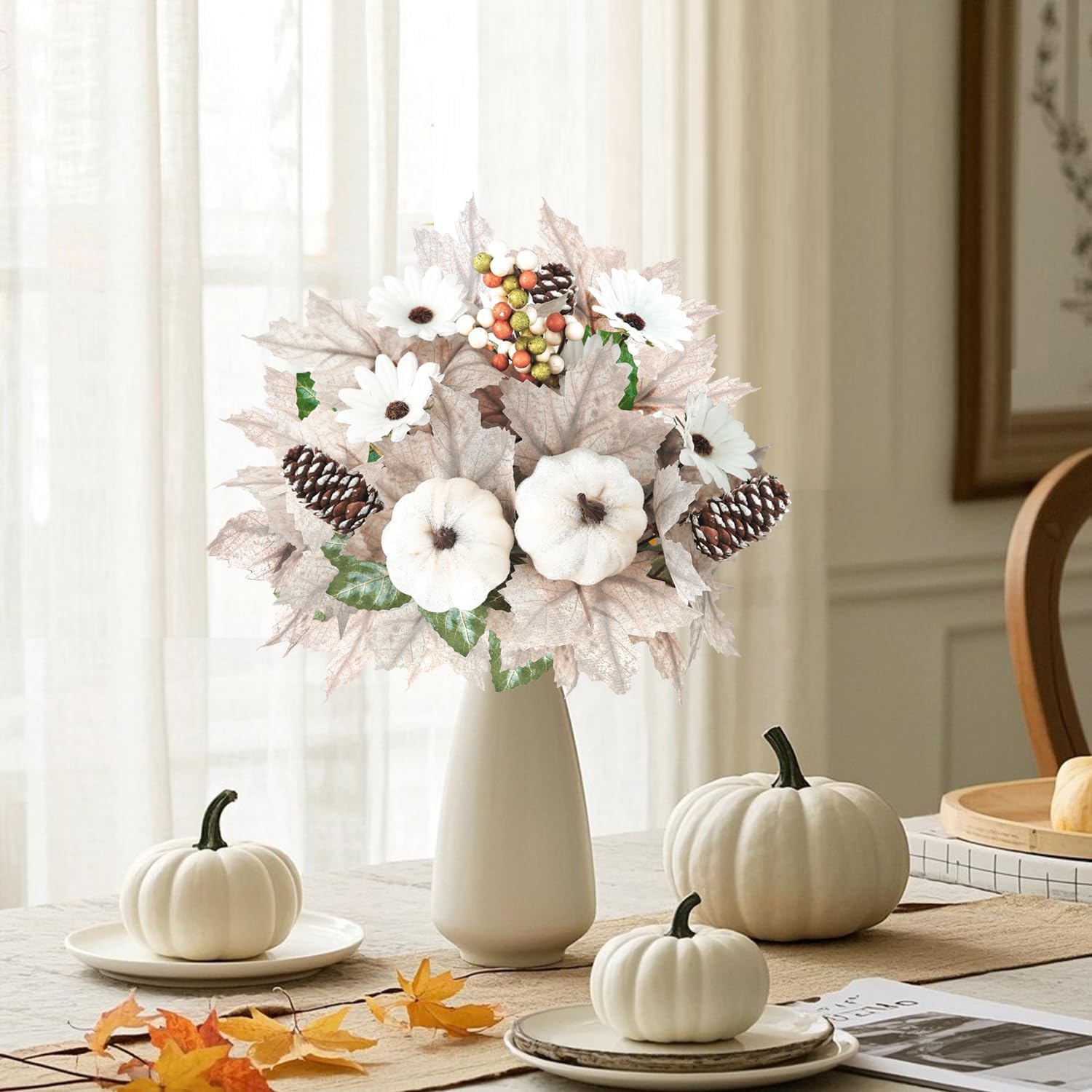 Artmag 2PCS Fall Artificial Flower Bouquets