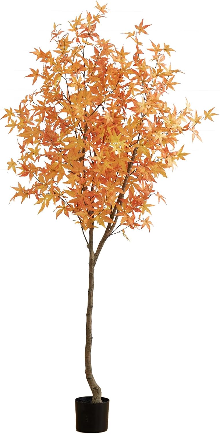 Nearly Natural 7ft Autumn Maple Artificial Fall Tree