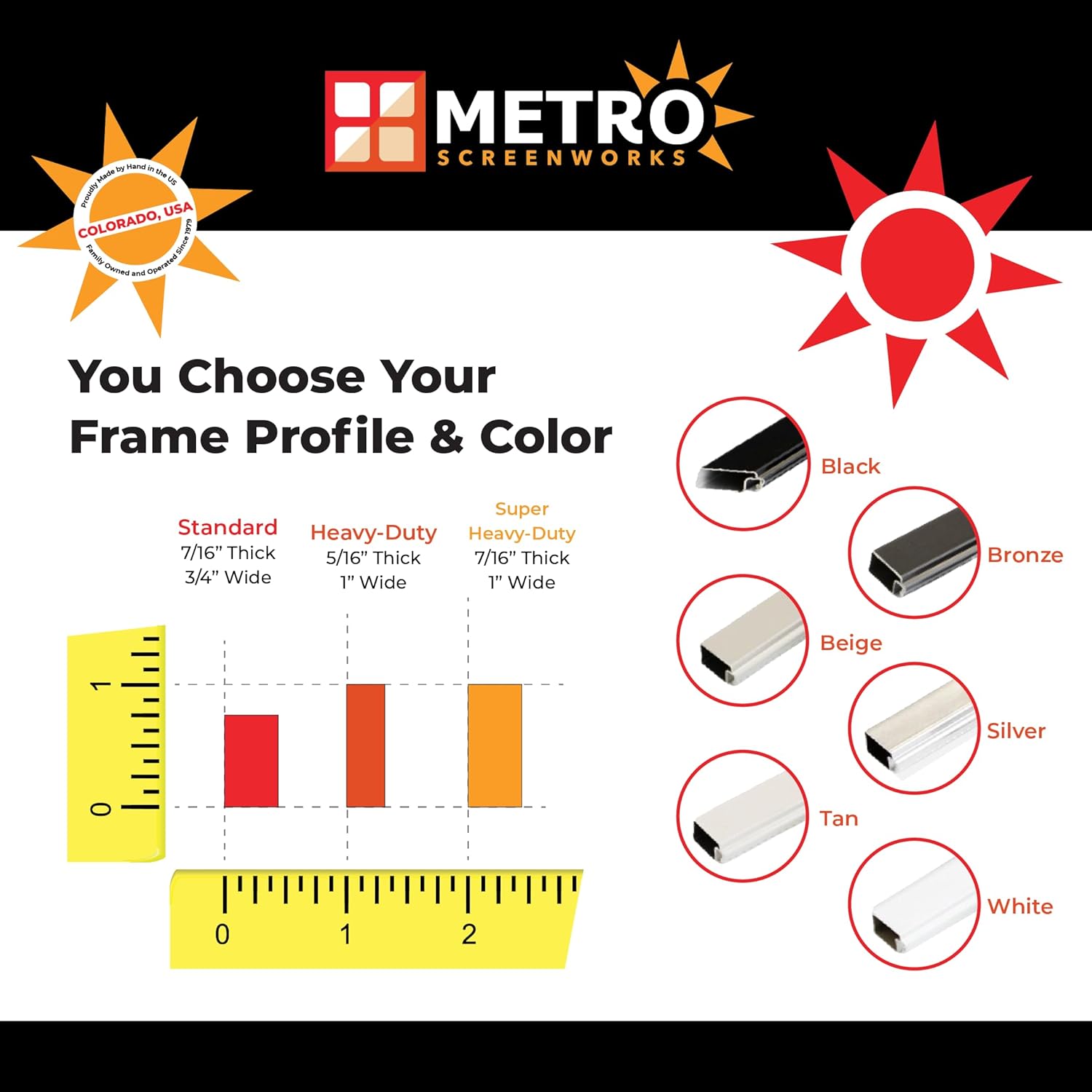 Metro Screenworks Draft Blocker - Custom Size Vinyl Window Screen