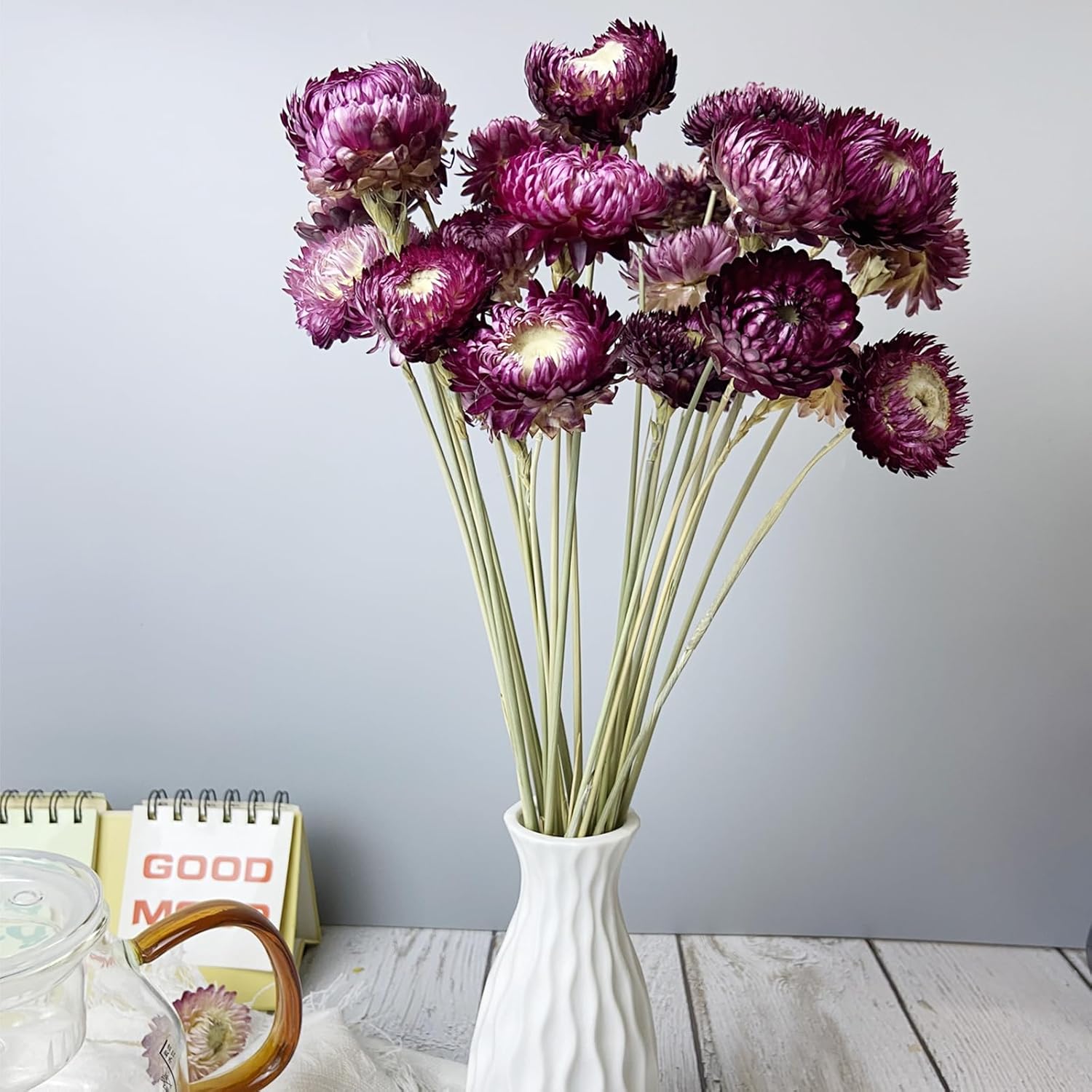 100 Natural Daisy Flowers Bouquets 30 Pcs 17 Inch Decor