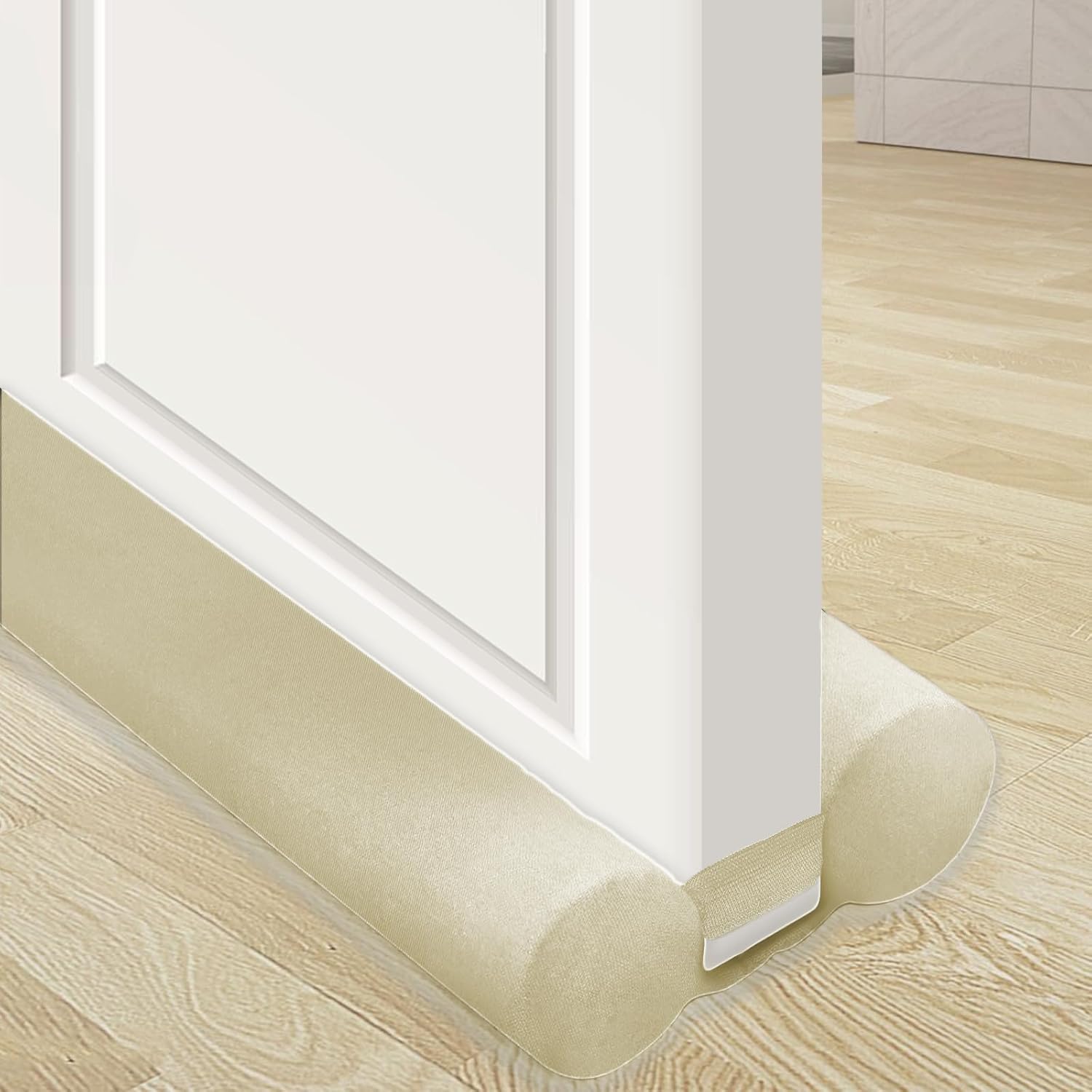 JUJIBL Under Door Draft Stopper 35 Inch Beige