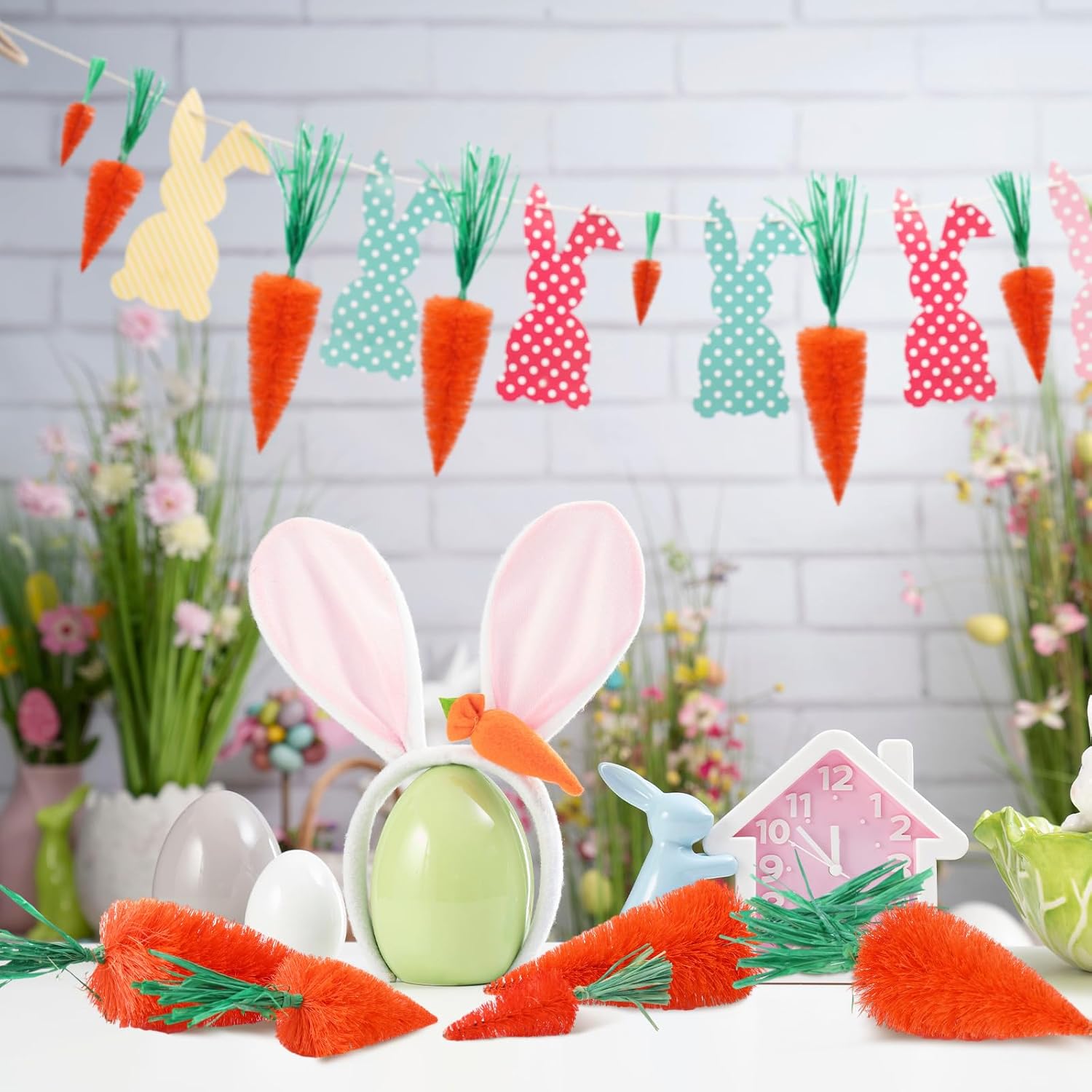 12 Pcs Multisize Artificial Carrots Easter Decor
