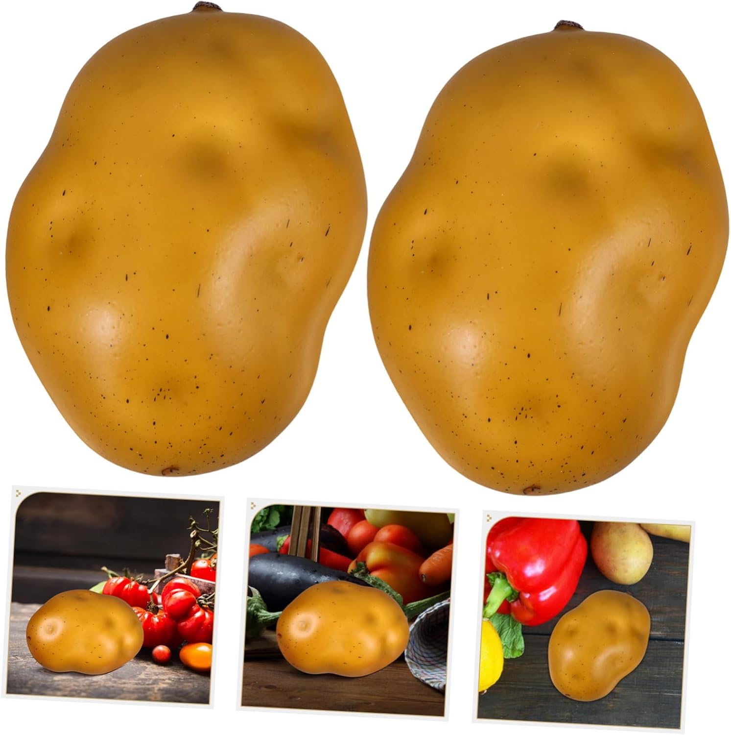 5Pcs Realistic Foam Potatoes for Home Kitchen and Photography
