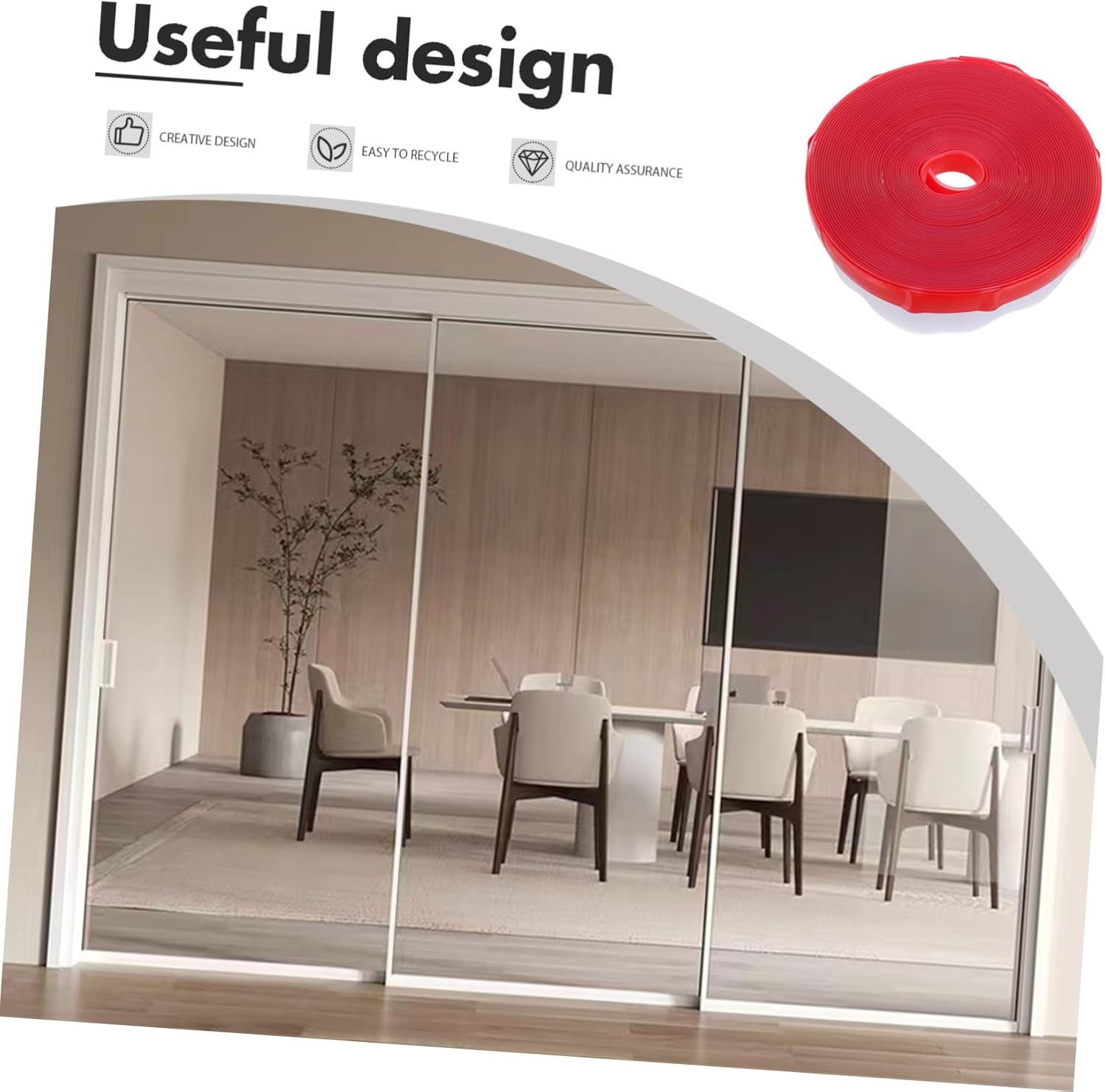 Homoyoyo Door Sealing Strip Soundproof Draft Stopper Wide Thick Self Adhesive