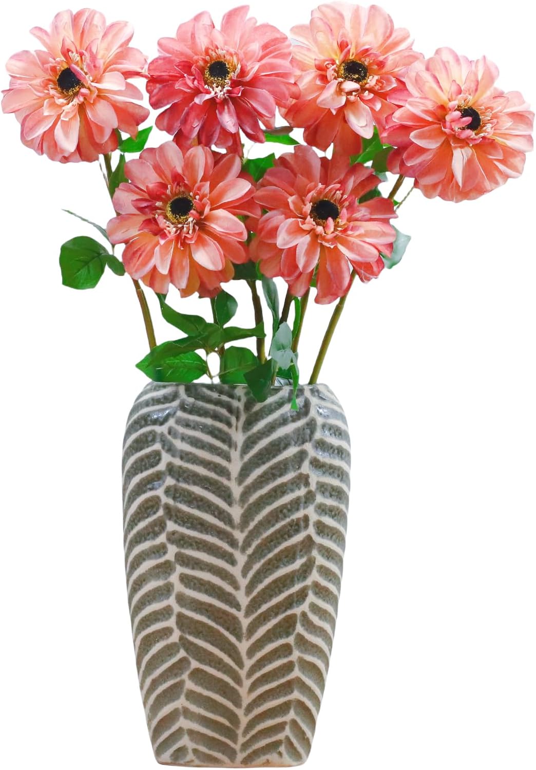 6 Pack Artificial Chrysanthemums 248 Inch Long Stem Deep Pink