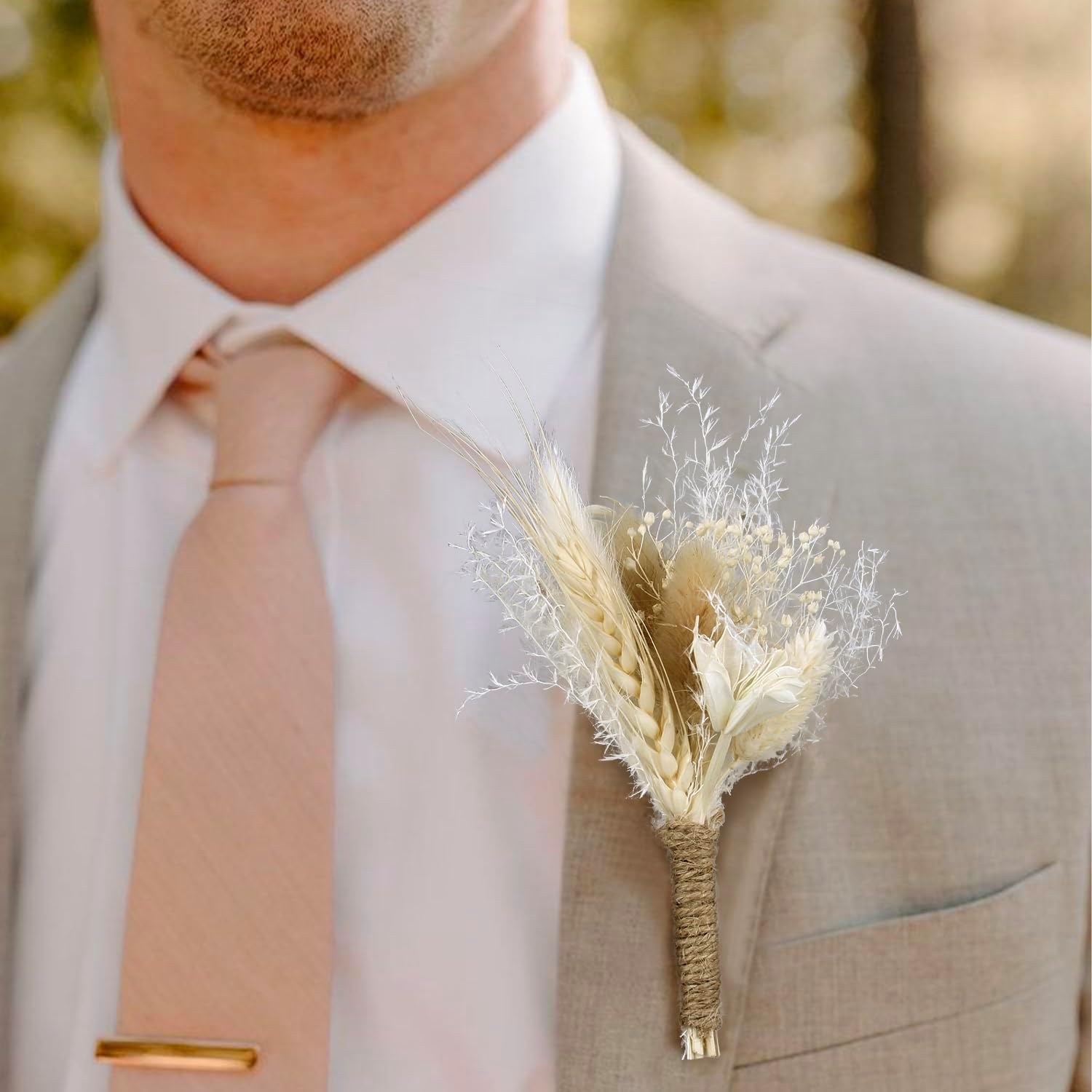 Rinlong Assorted Dried Flower Boutonnieres 6 Pcs