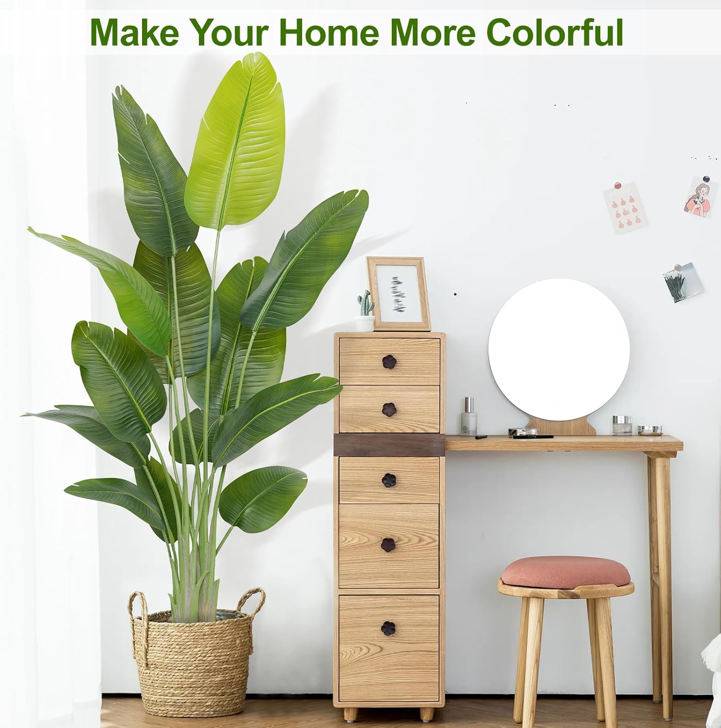 Lifelike Bird of Paradise Artificial Plant 6ft Faux Banana Leaf Tree