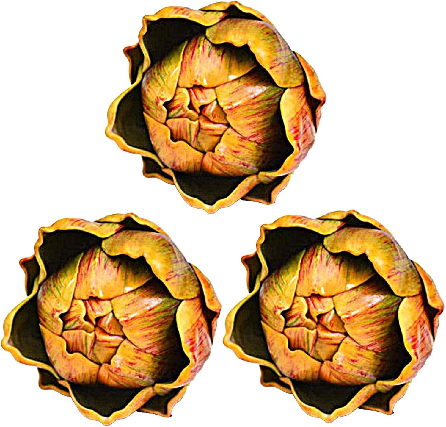 Fake Artificial Artichoke - 3 Yellow Small Decor
