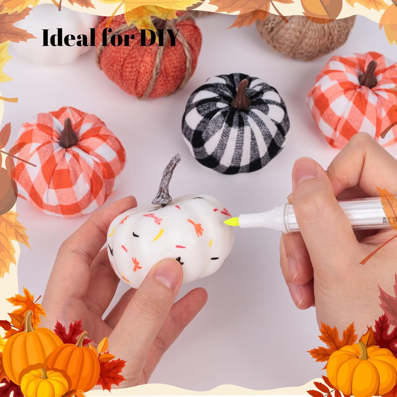 HAKACC 10PCS Artificial Pumpkins Fall Decor