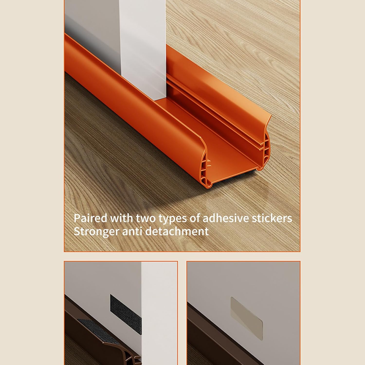 Shurhome Door Draft Stopper Adjustable Interior Bottom Sweep