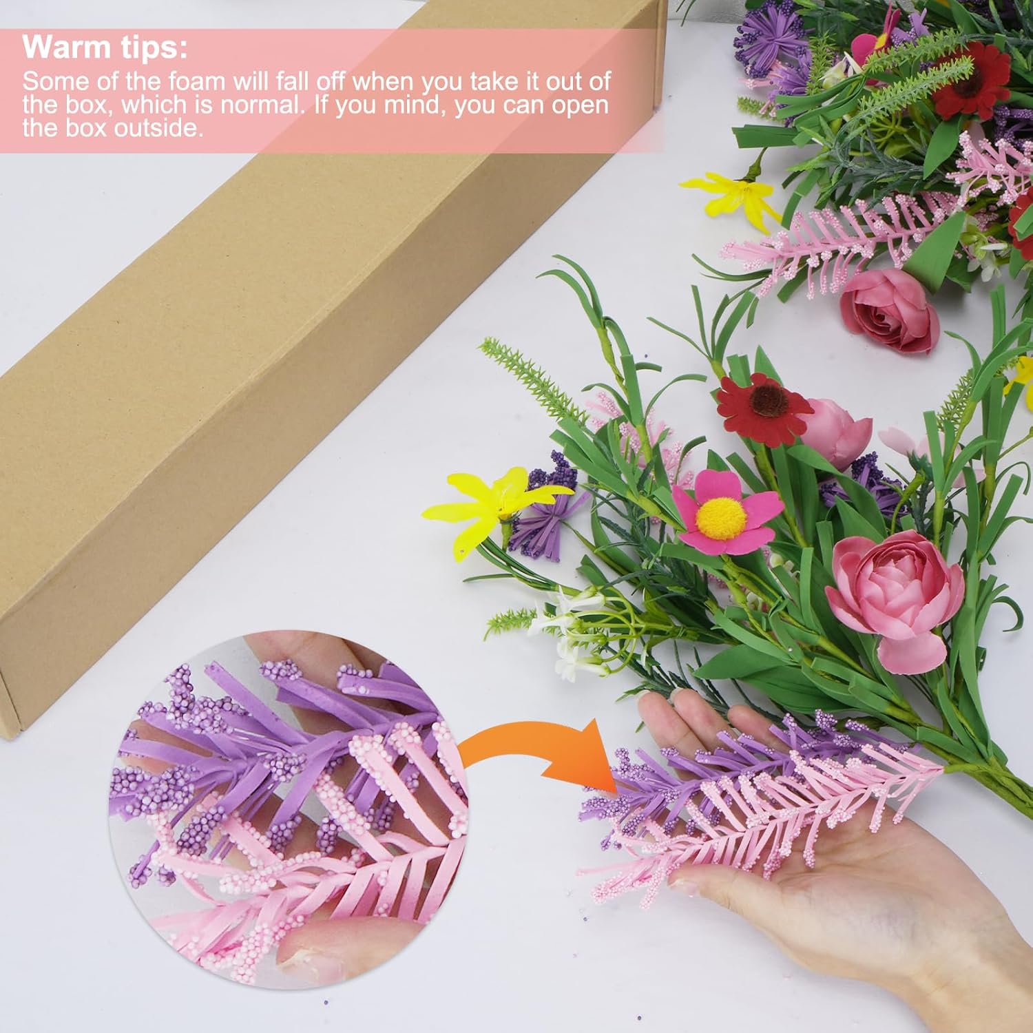 GTIDEA 3 Bundle Artificial Flowers Bouquet Decor