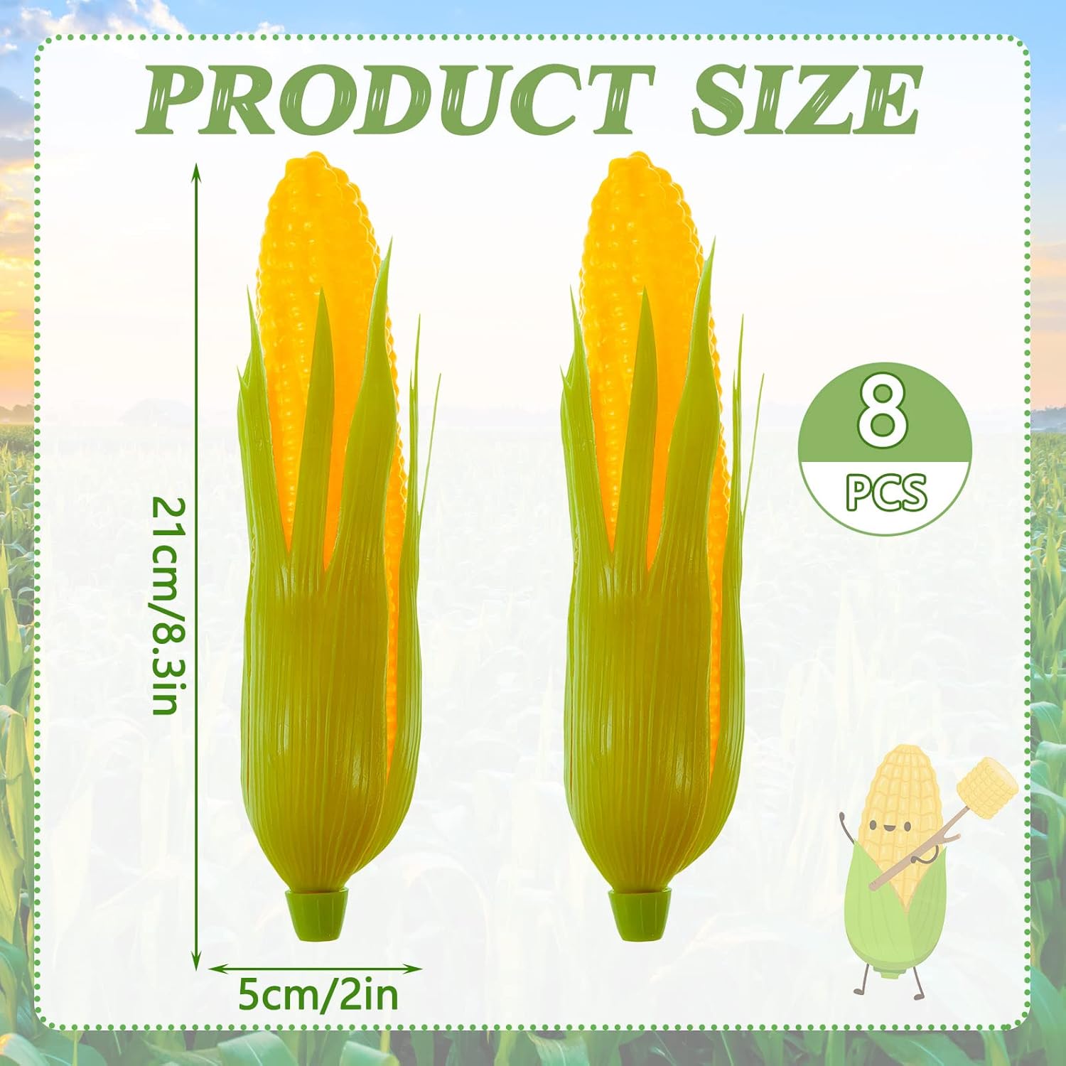Taiyin 8 Pcs Plastic Artificial Corn Decorations 1