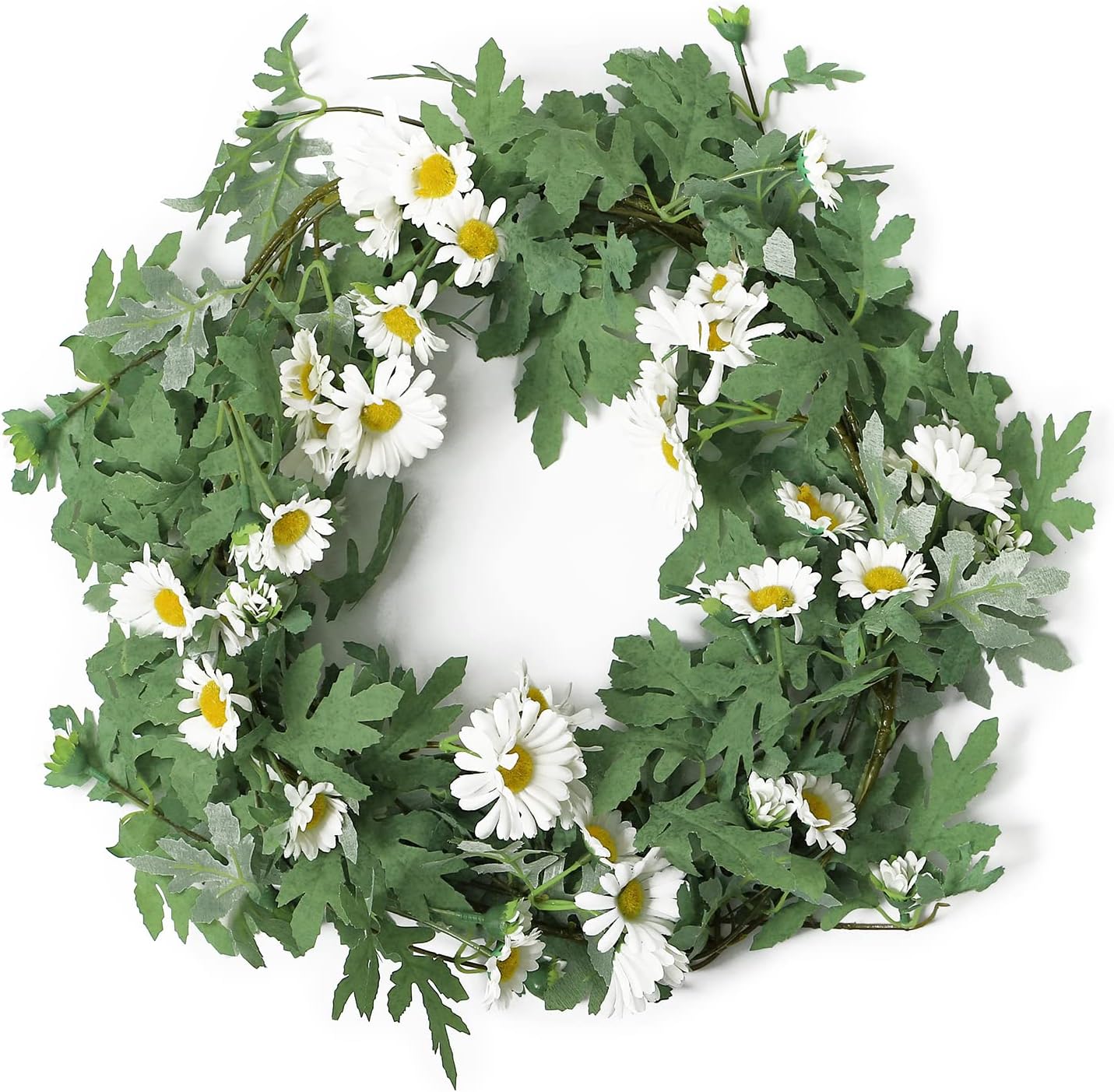 SOMYTING Artificial Daisy Garland 56 Ft White 2pcs