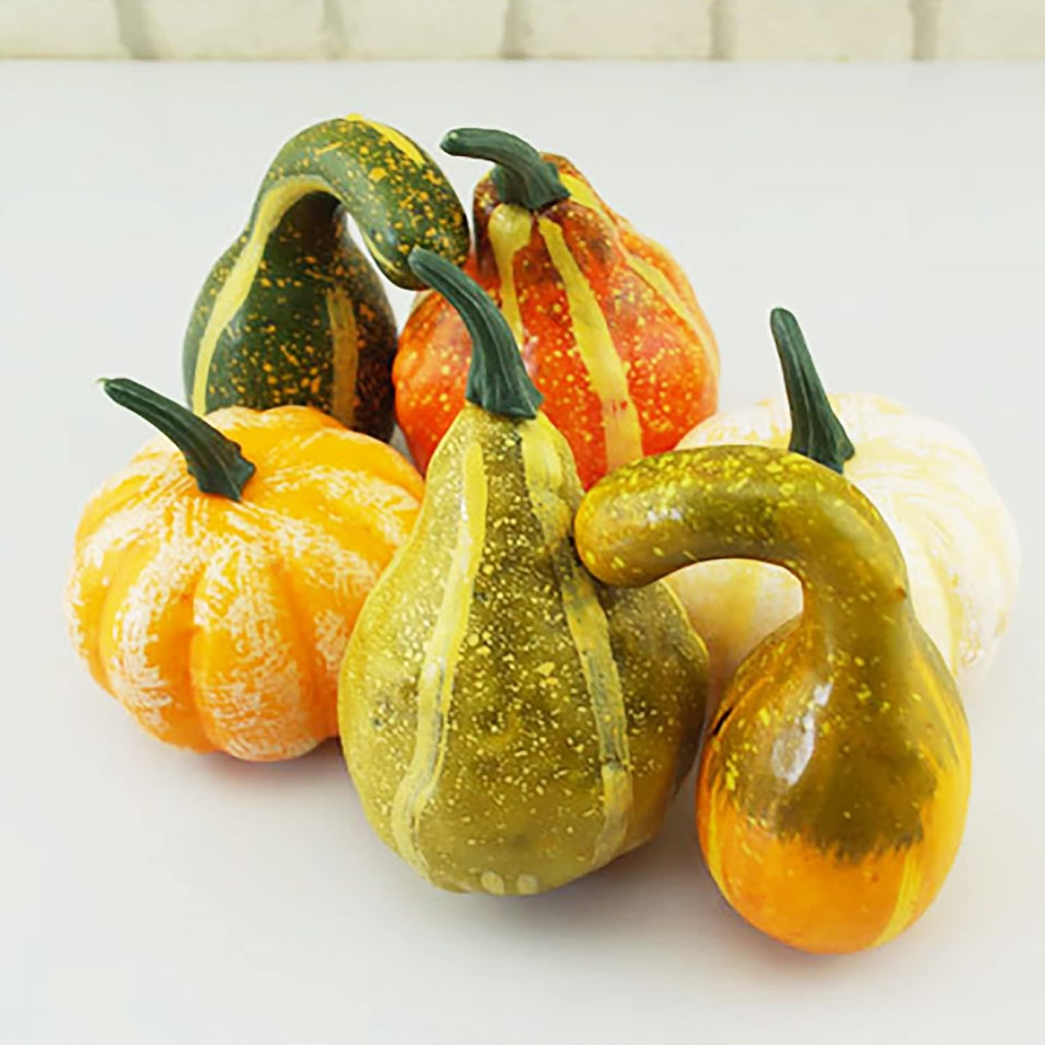 Firlar Artificial Pumpkins Gourds Set of 12 Fall Decor