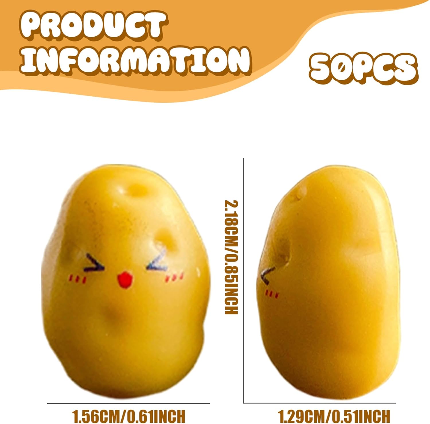 CUCUFA Mini Artificial Potatoes 50Pcs for Dollhouse Decor