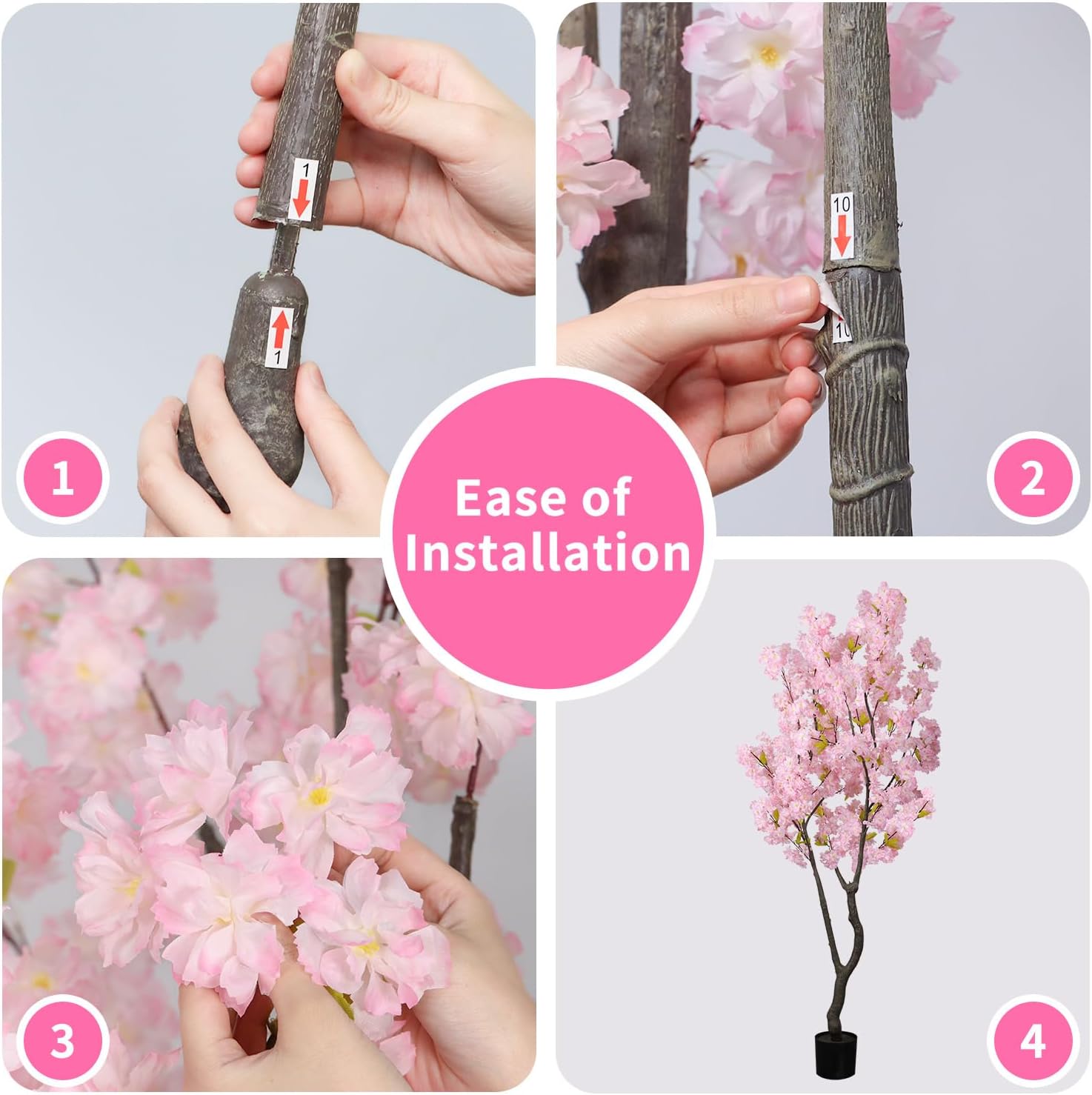 Realistic Pink Cherry Blossom Artificial Tree 65ft